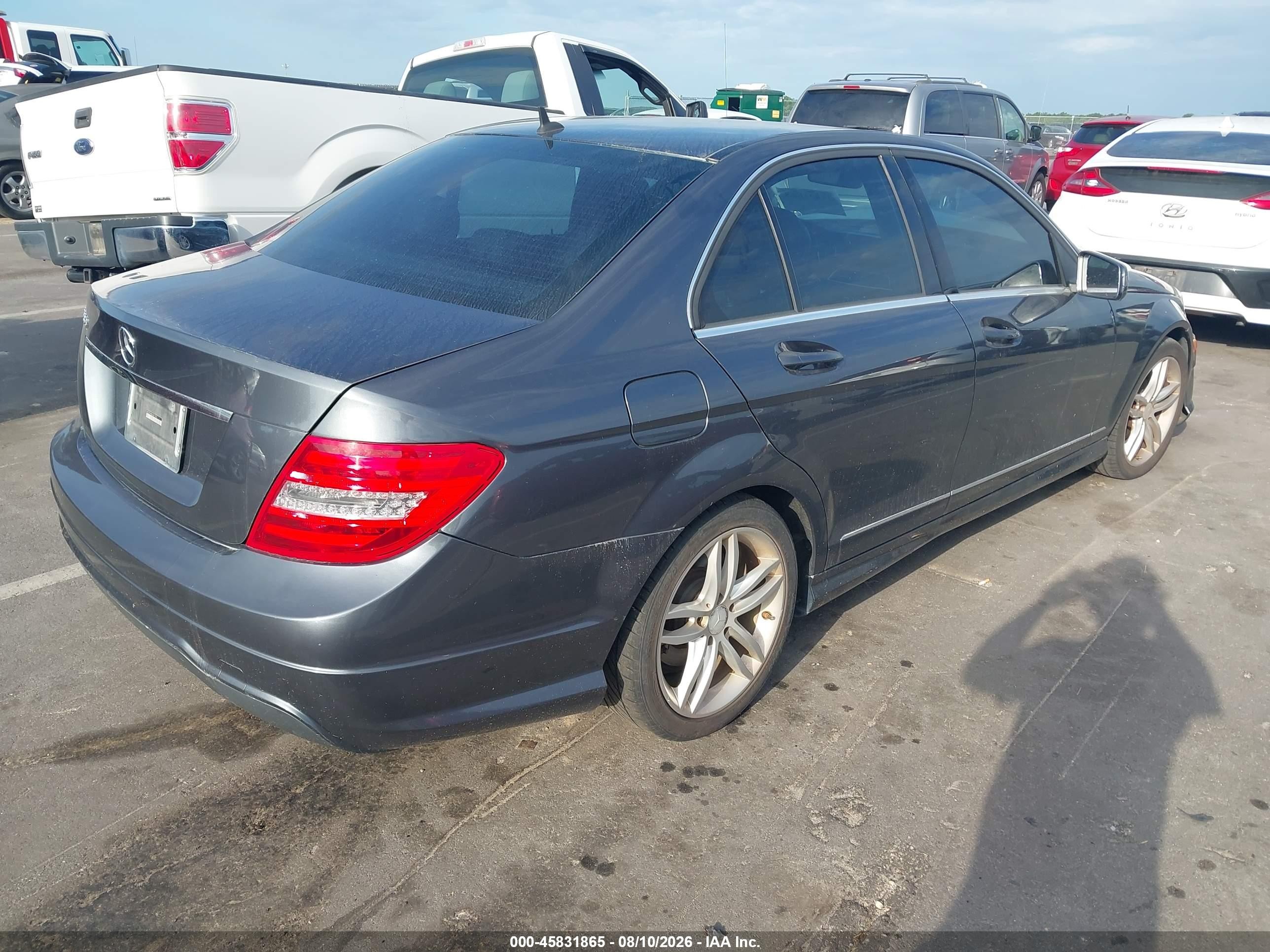 2013 Mercedes-benz C 250 Sport Black vin: WDDGF4HB6DA871503