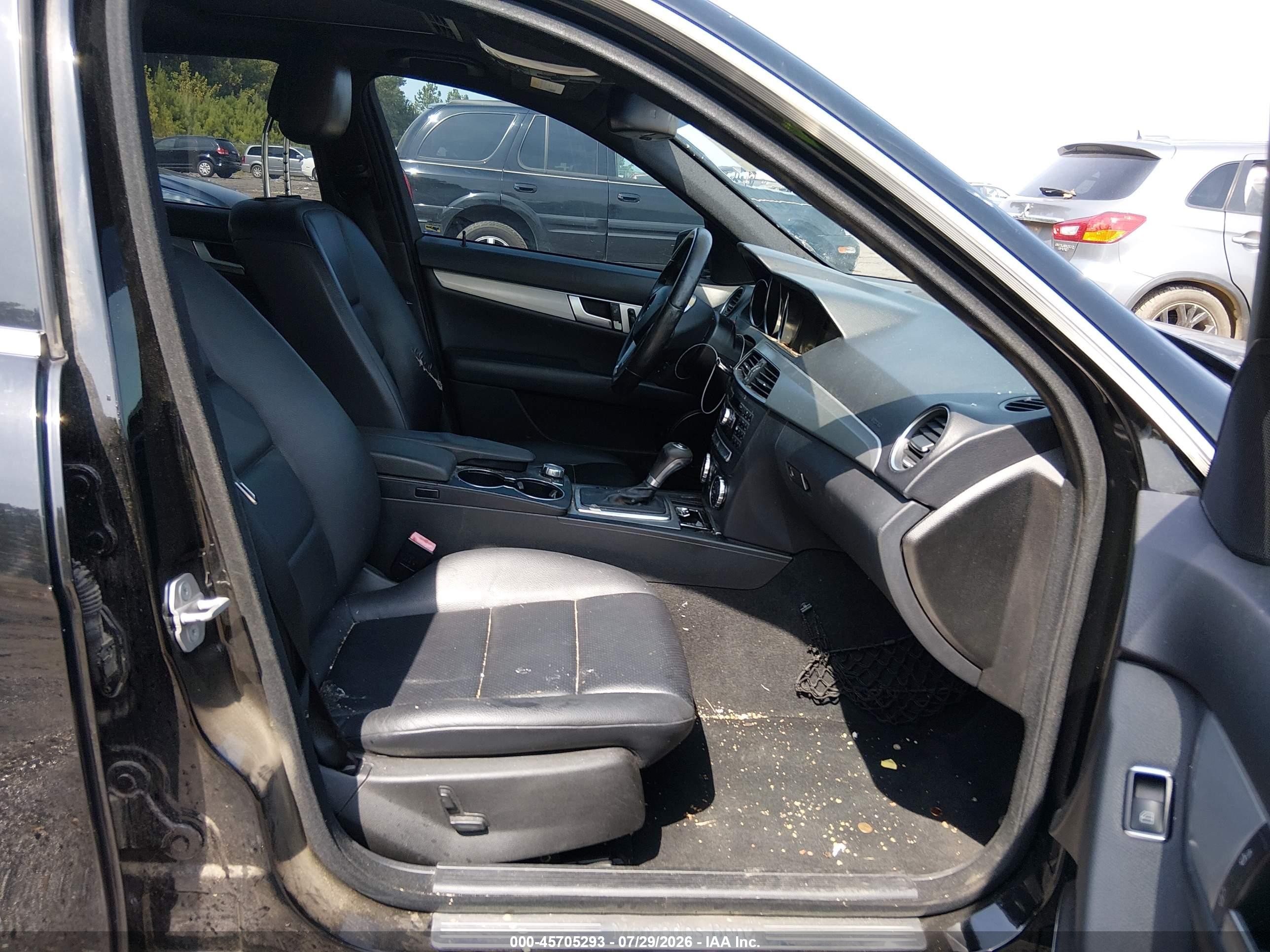 2013 Mercedes-benz C 250 Sport Black vin: WDDGF4HB6DR245659