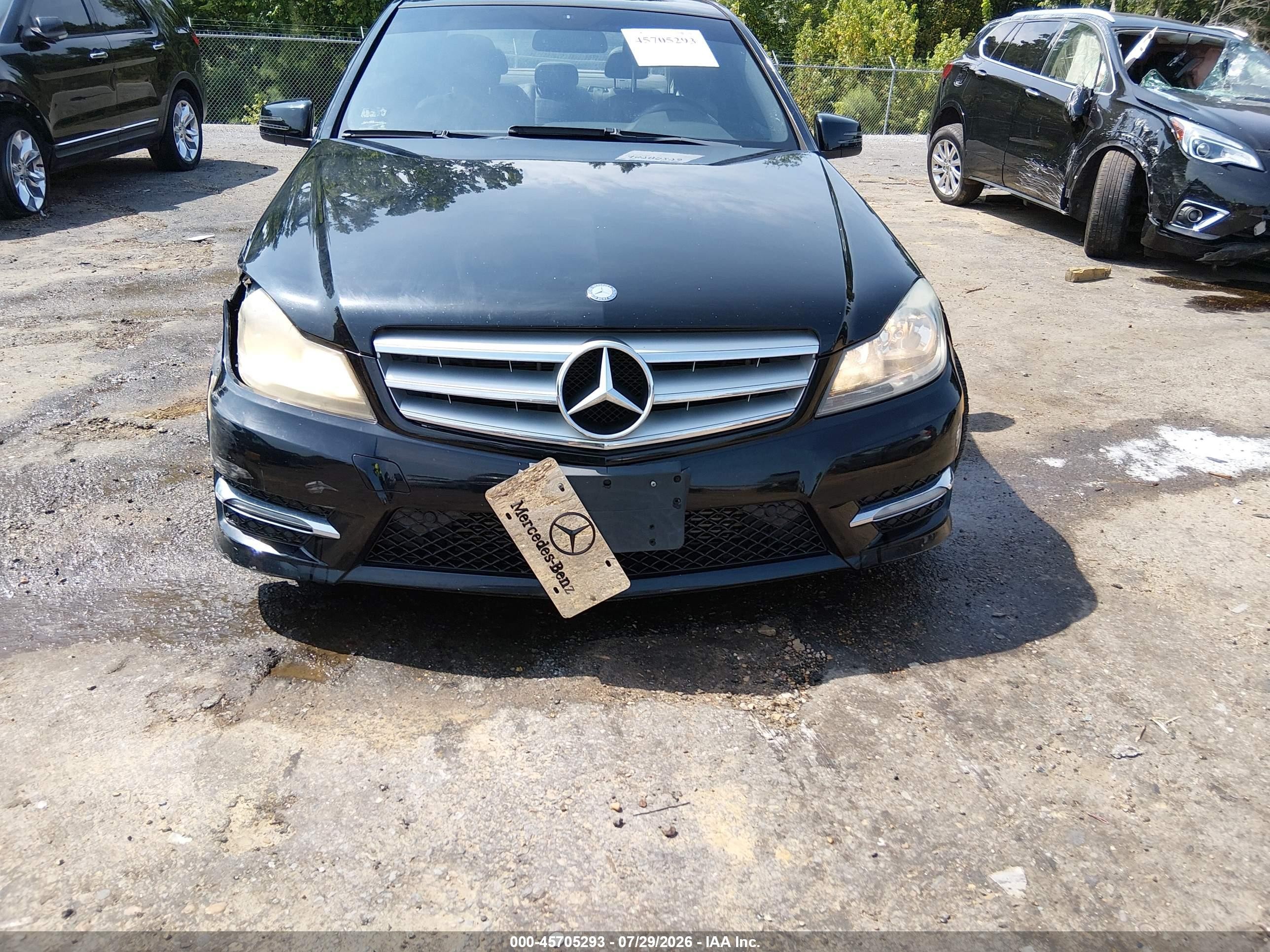 2013 Mercedes-benz C 250 Sport Black vin: WDDGF4HB6DR245659