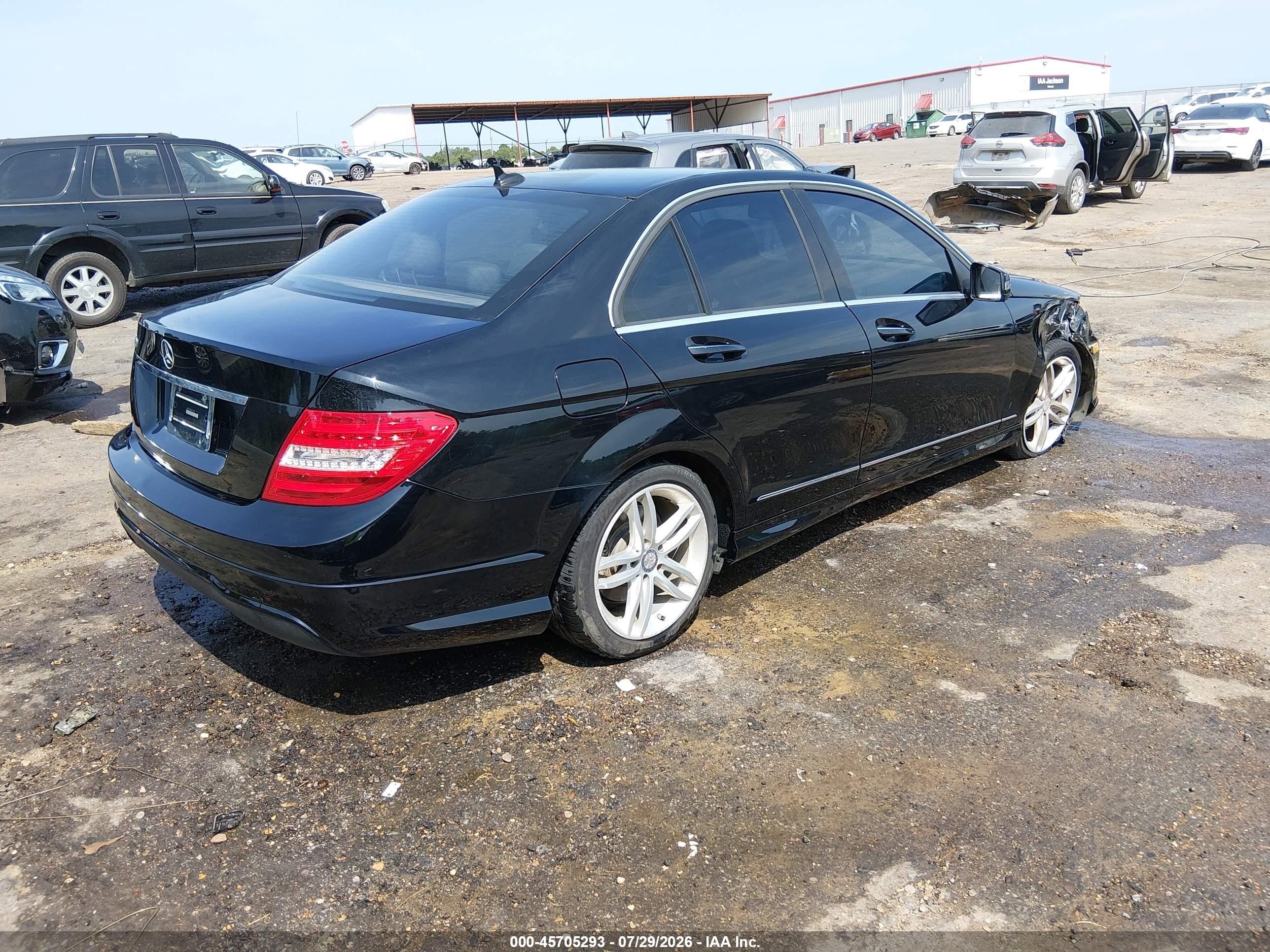 2013 Mercedes-benz C 250 Sport Black vin: WDDGF4HB6DR245659