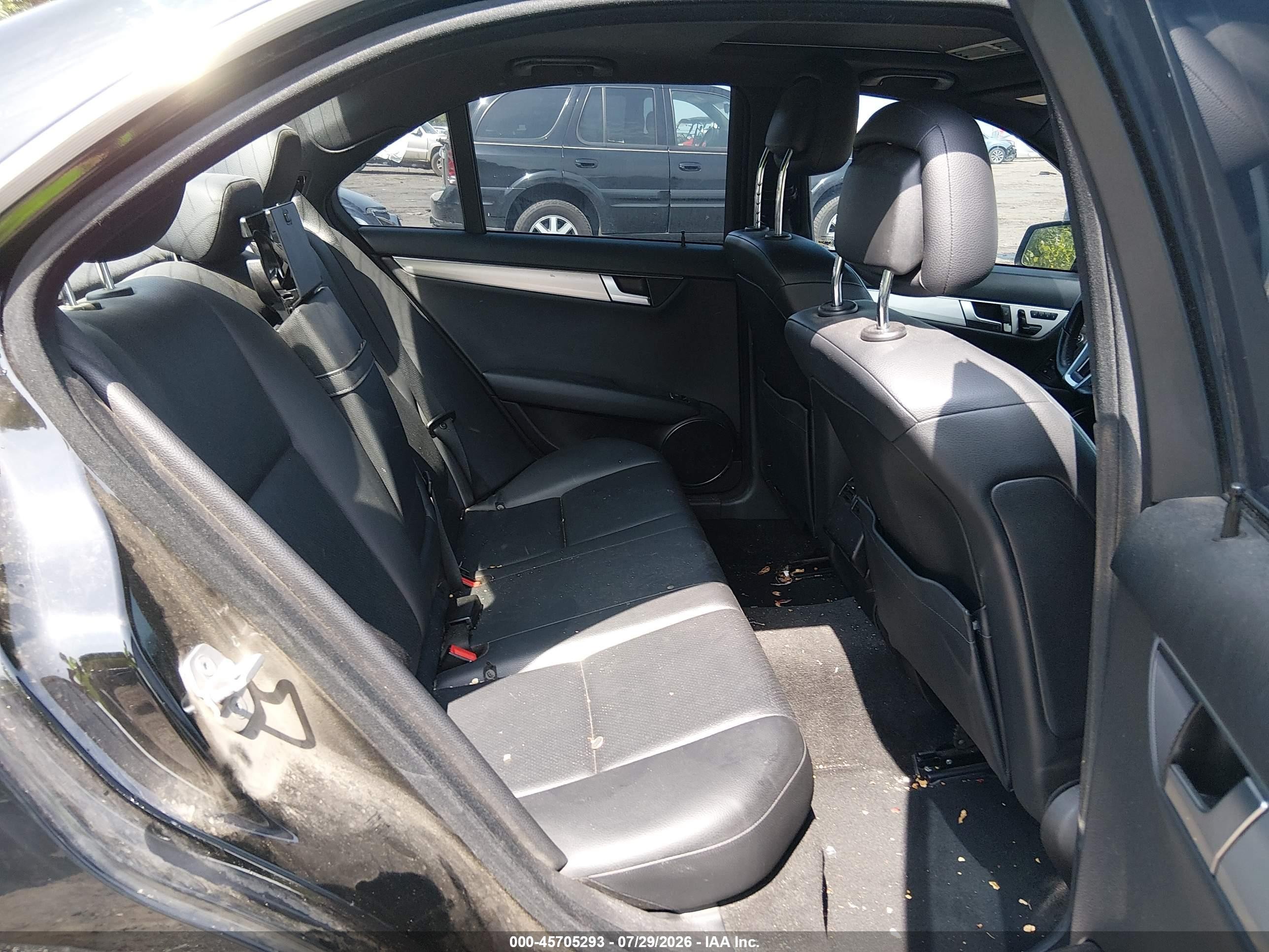 2013 Mercedes-benz C 250 Sport Black vin: WDDGF4HB6DR245659