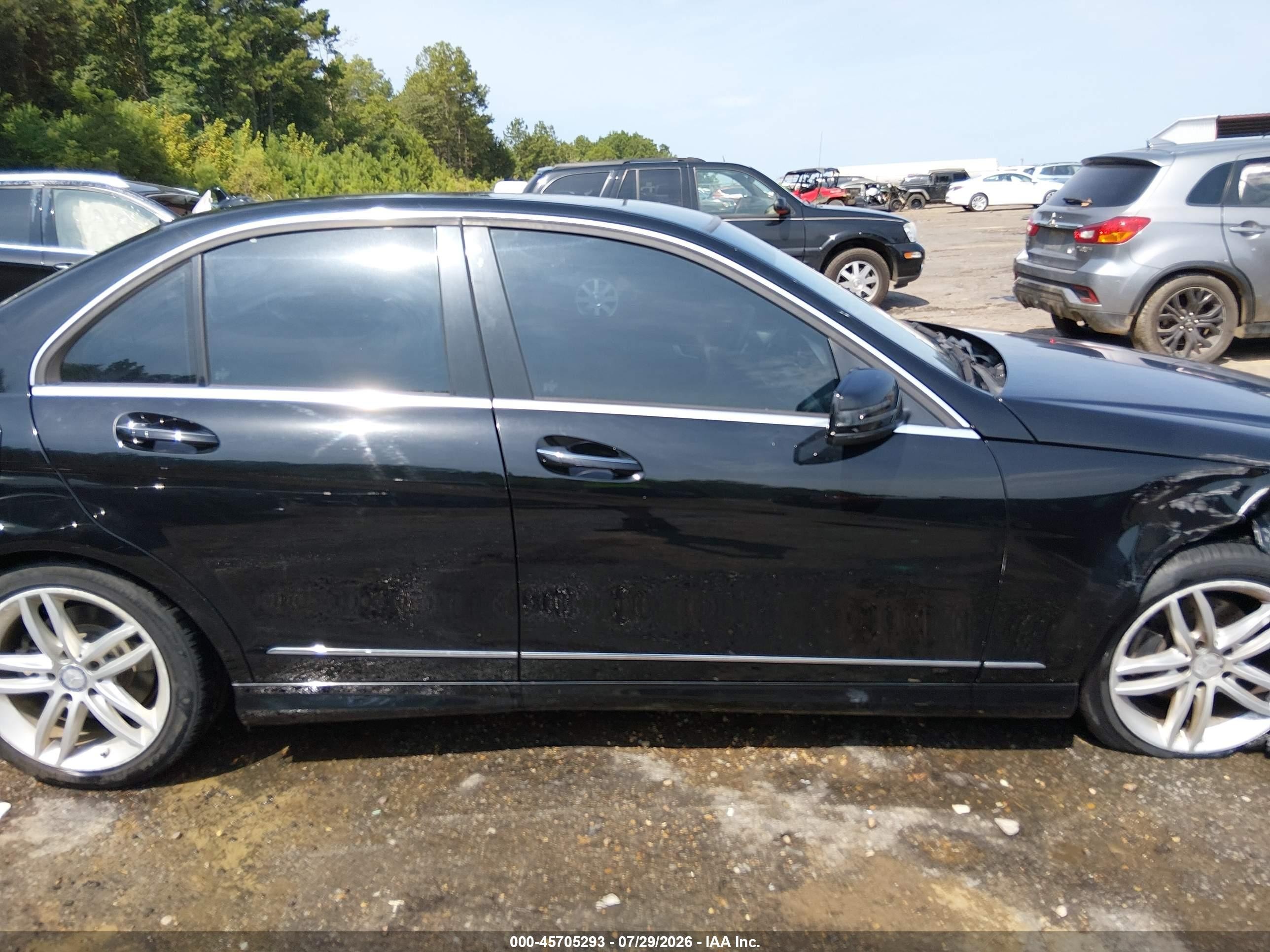 2013 Mercedes-benz C 250 Sport Black vin: WDDGF4HB6DR245659