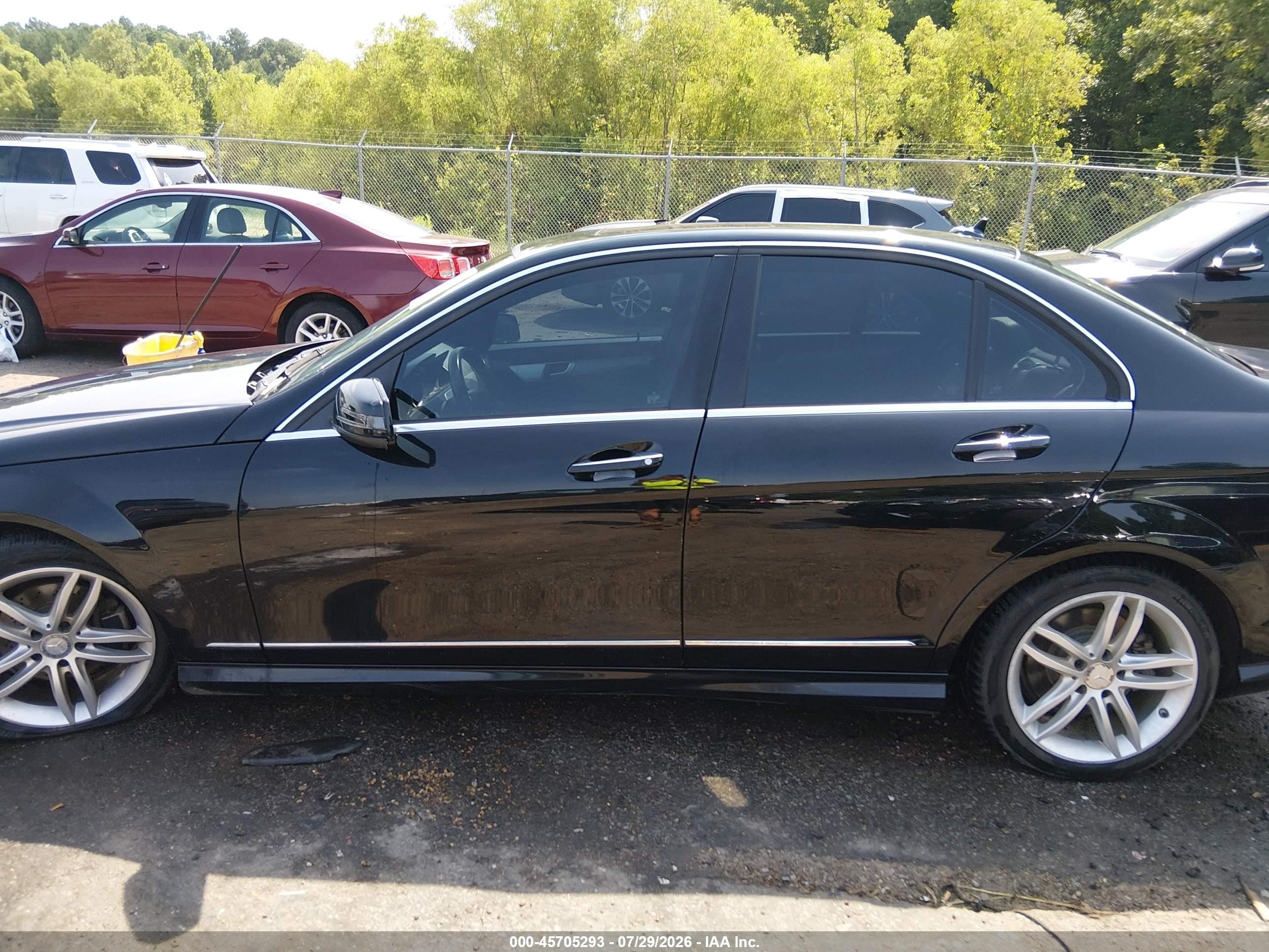 2013 Mercedes-benz C 250 Sport Black vin: WDDGF4HB6DR245659