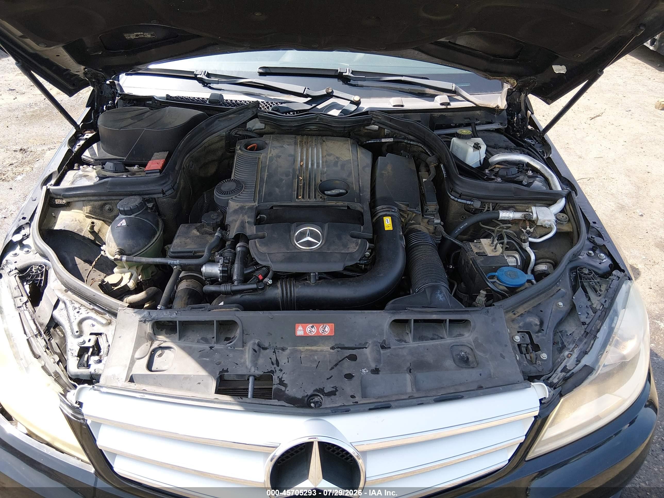 2013 Mercedes-benz C 250 Sport Black vin: WDDGF4HB6DR245659