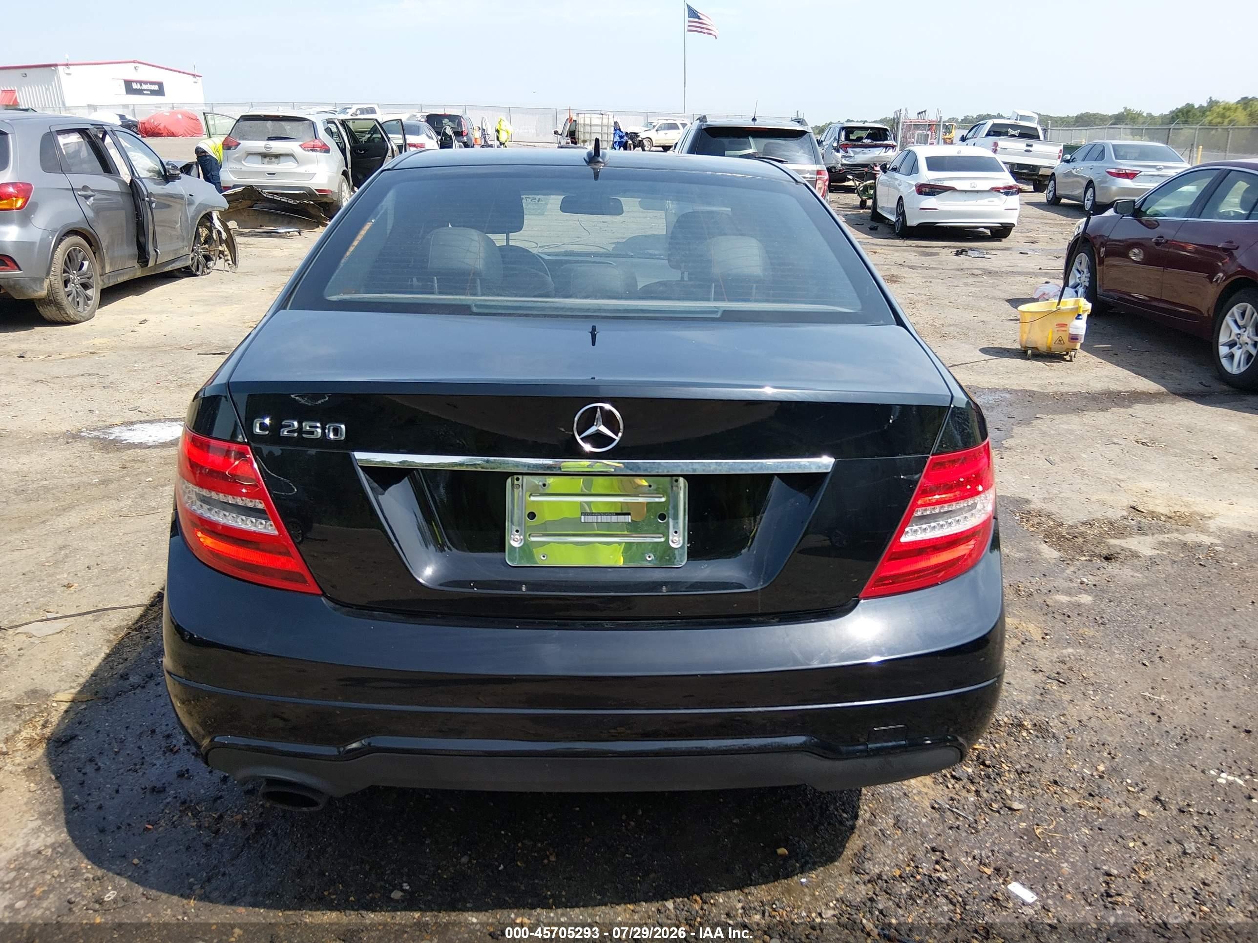 2013 Mercedes-benz C 250 Sport Black vin: WDDGF4HB6DR245659