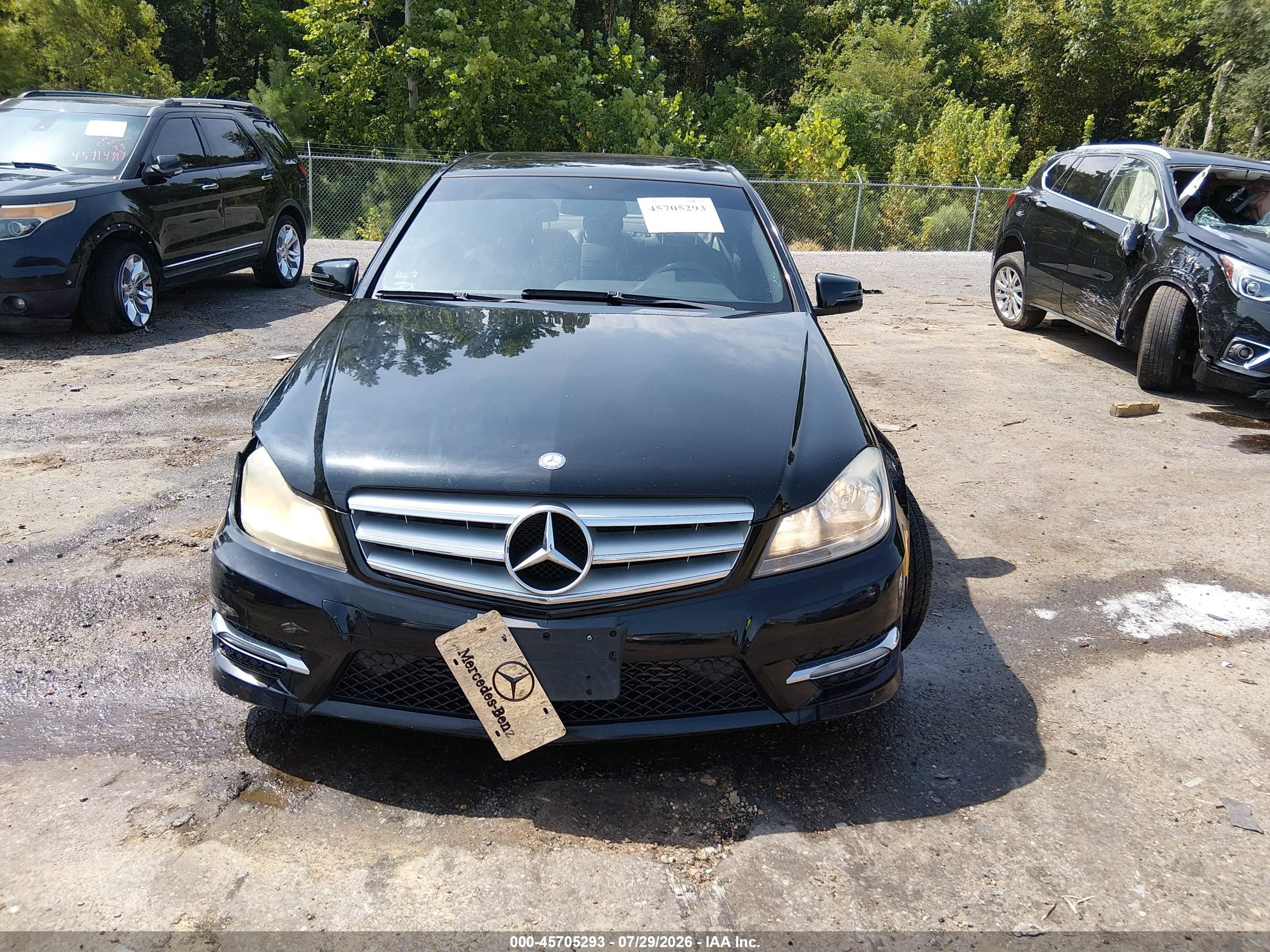 2013 Mercedes-benz C 250 Sport Black vin: WDDGF4HB6DR245659