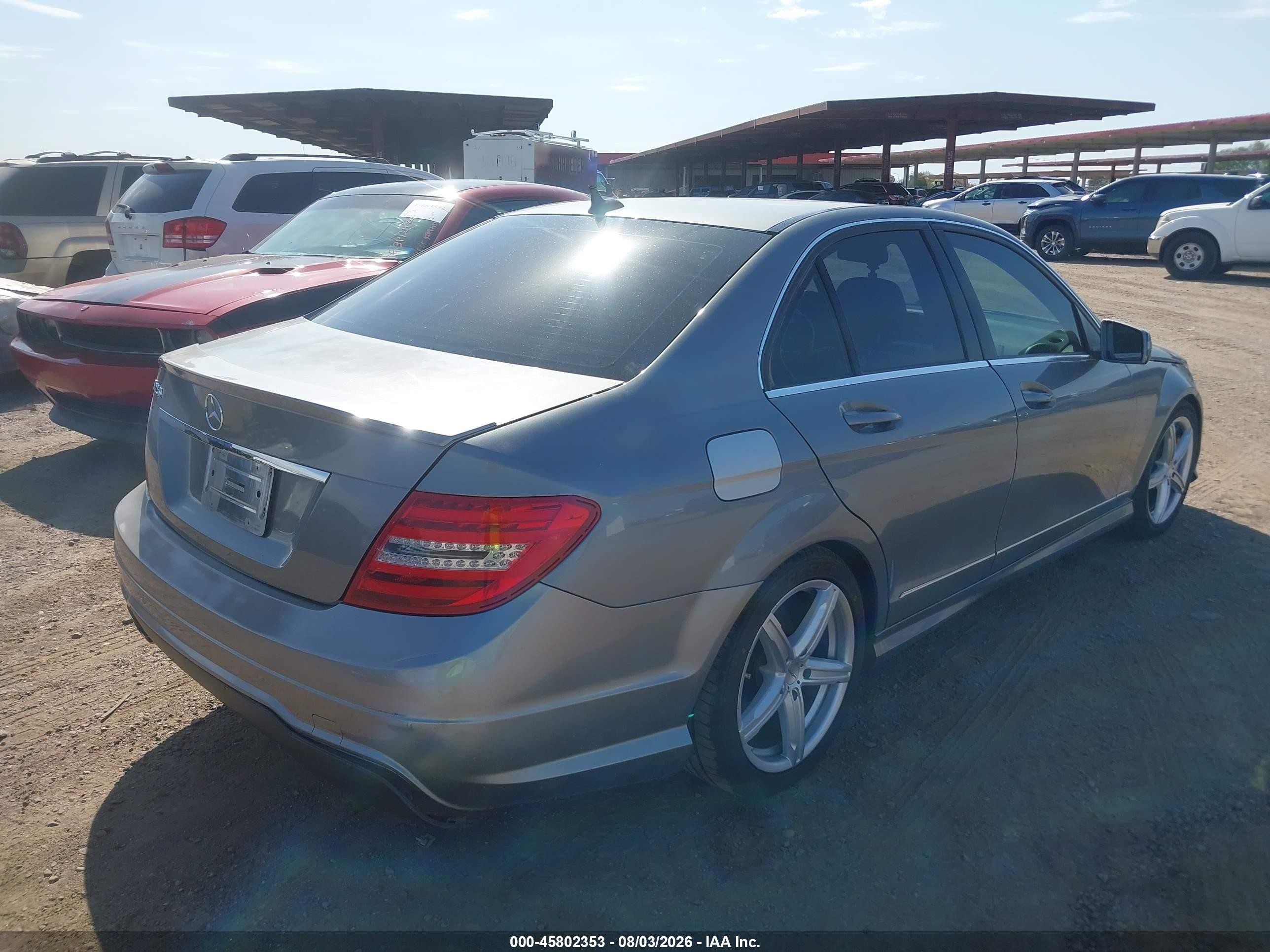 2013 Mercedes-benz C 250 Sport Gray vin: WDDGF4HB6DR266639