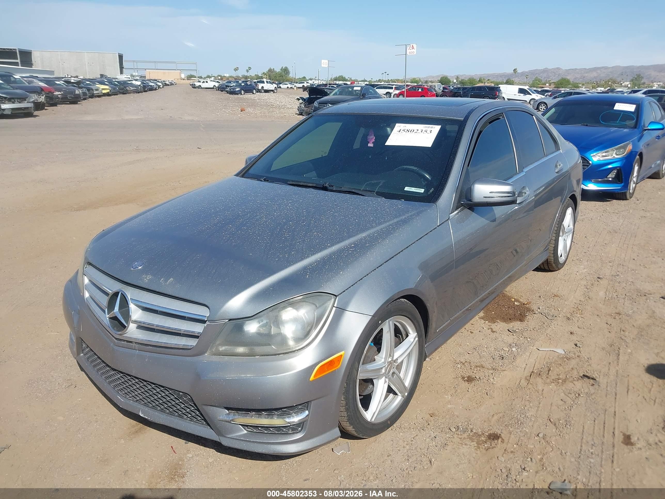 2013 Mercedes-benz C 250 Sport Gray vin: WDDGF4HB6DR266639