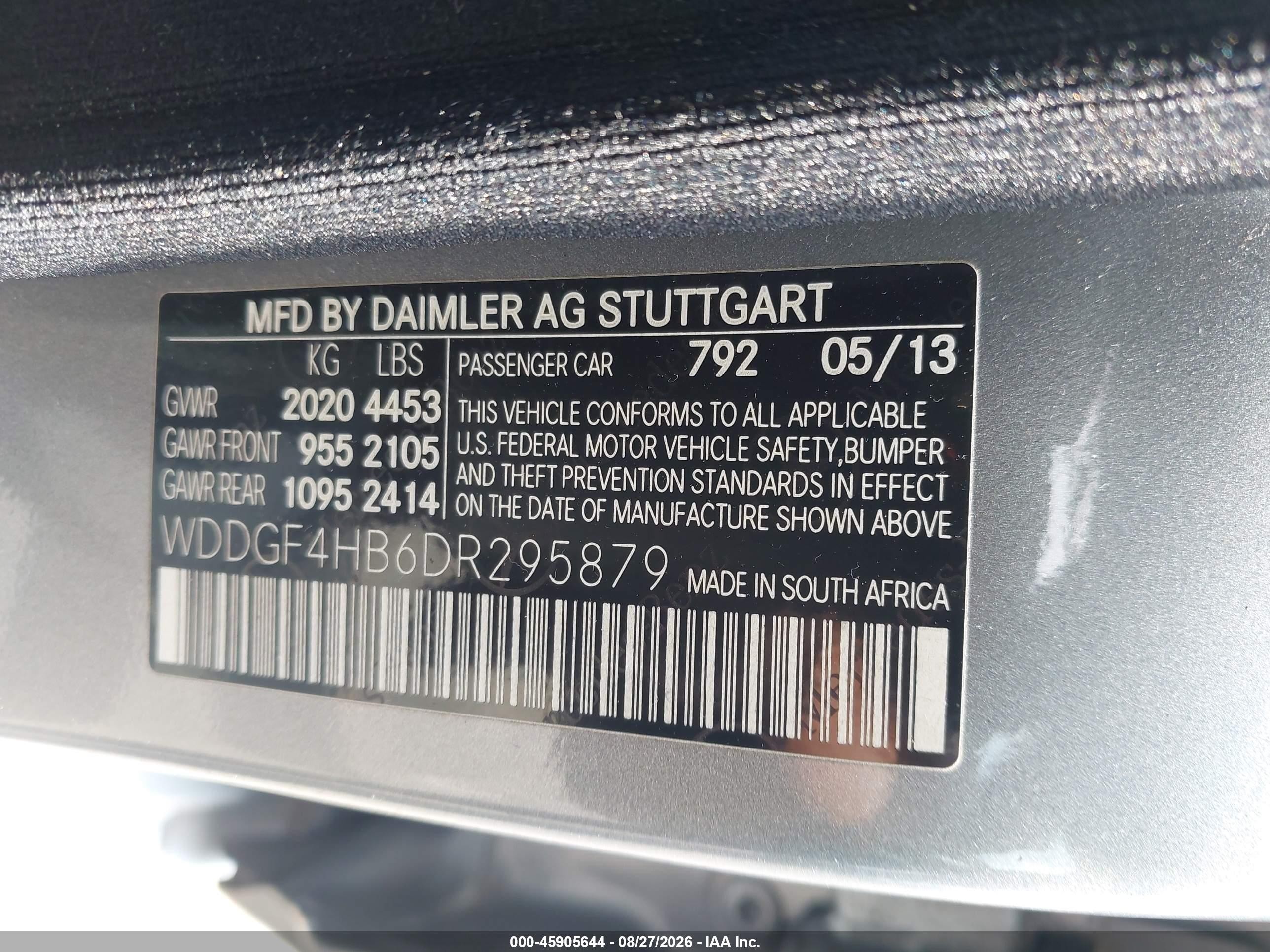 2013 Mercedes-benz C 250 Sport Серый vin: WDDGF4HB6DR295879