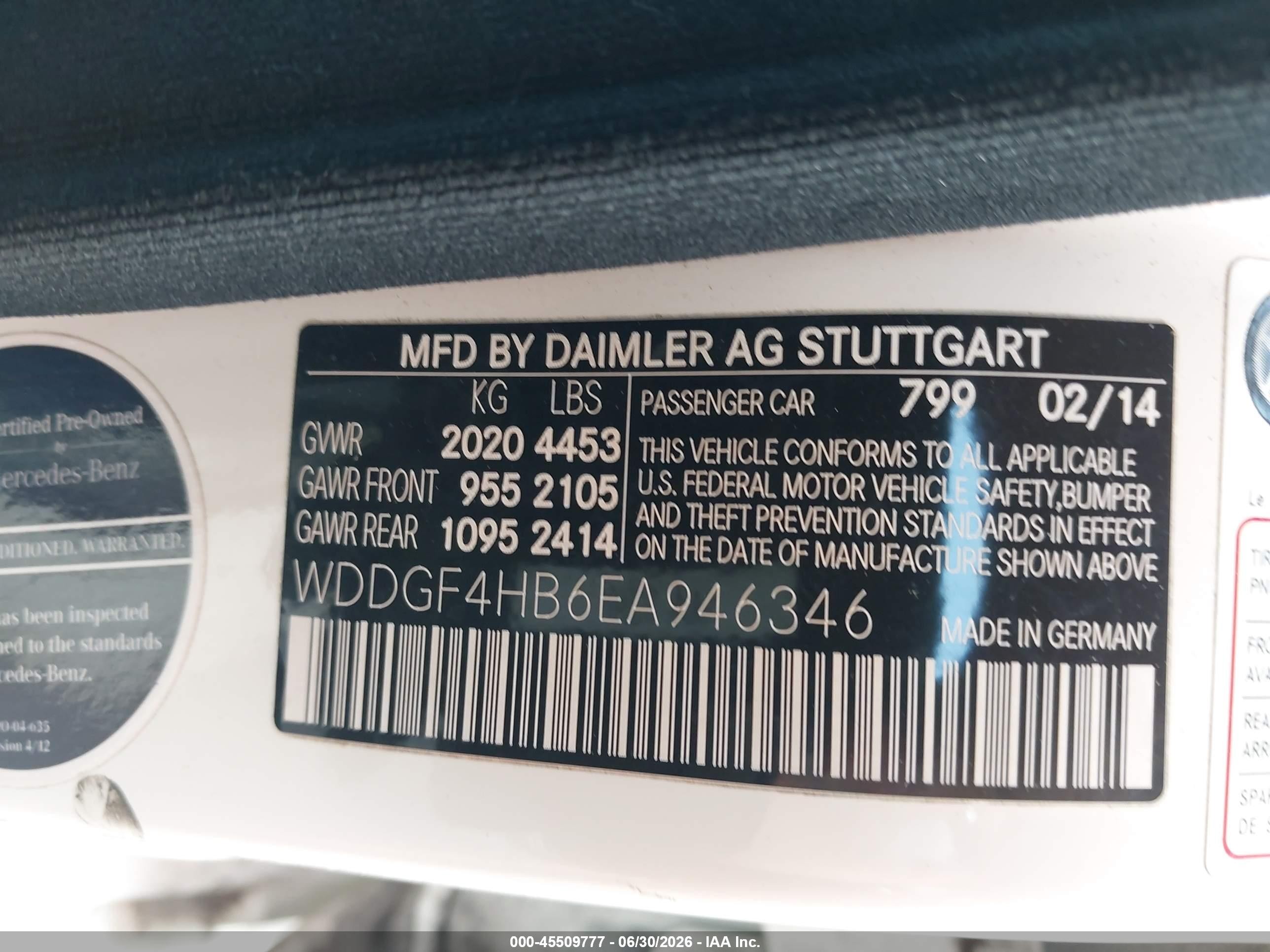 2014 Mercedes-benz C 250 Sport White vin: WDDGF4HB6EA946346
