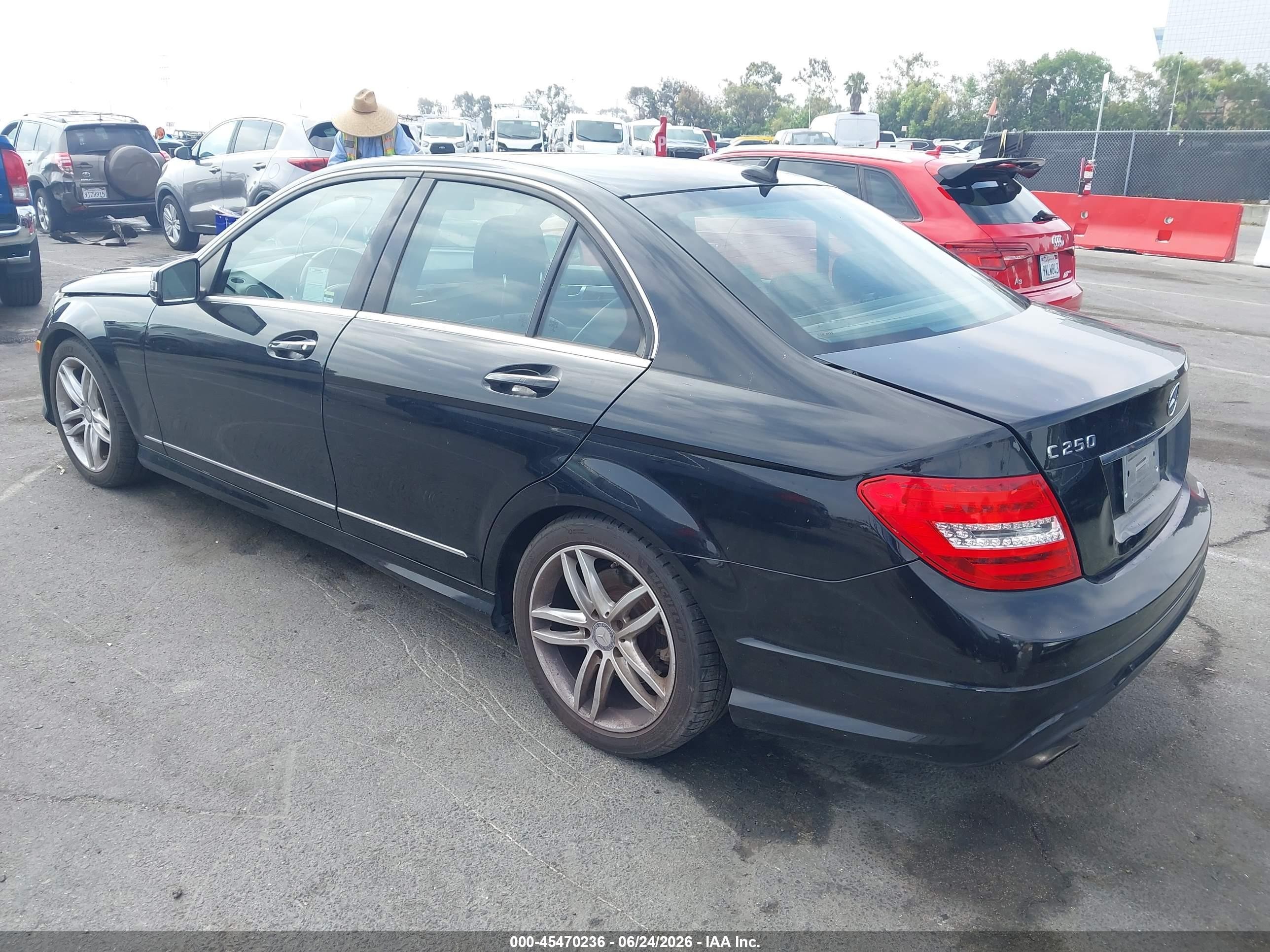 2014 Mercedes-benz C 250 Sport Black vin: WDDGF4HB6EA957928