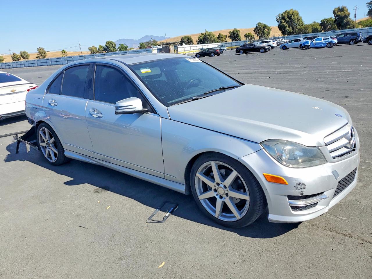 2014 Mercedes-benz C 250 Silver vin: WDDGF4HB6EA958996