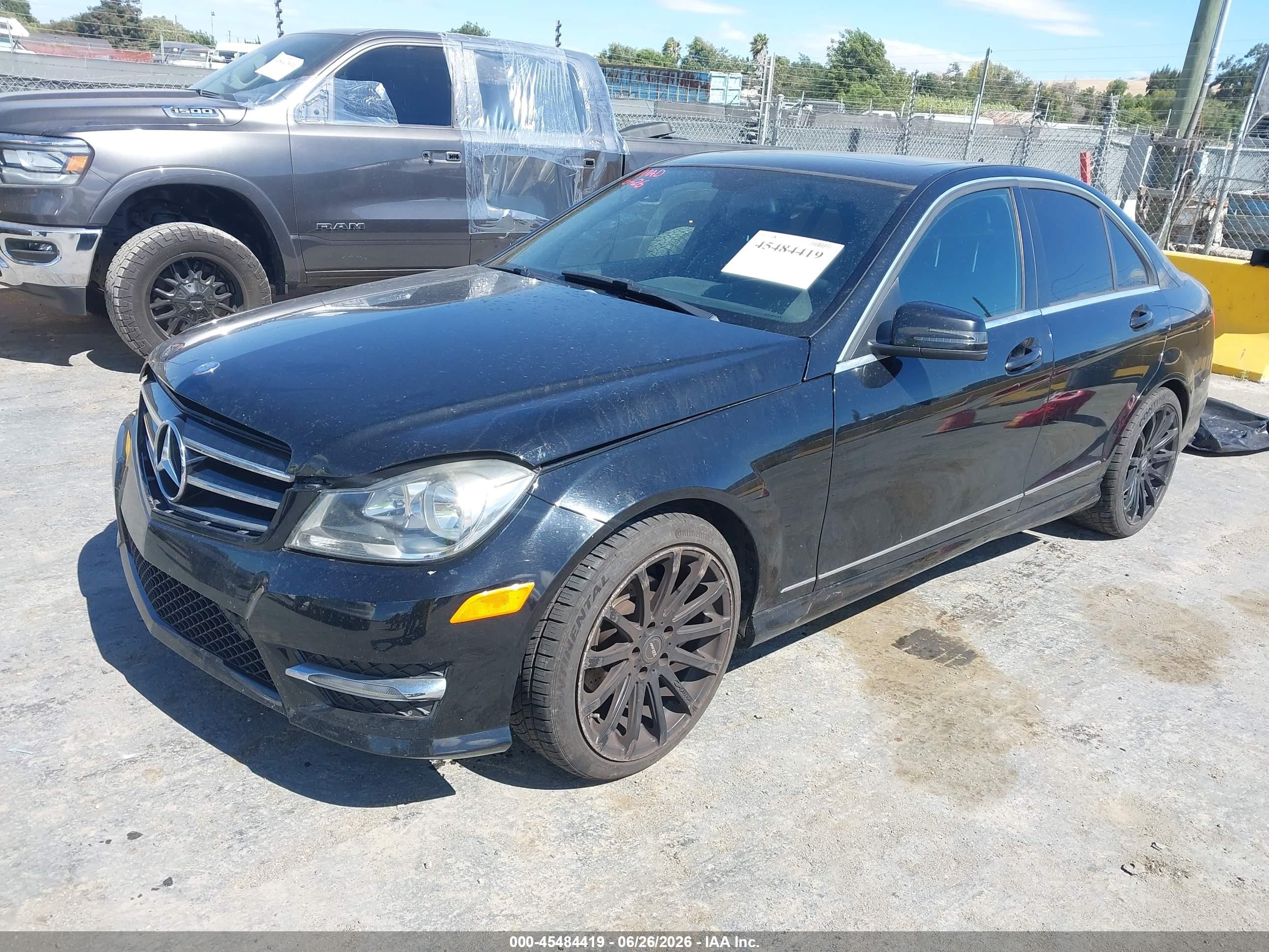 2014 Mercedes-benz C 250 Sport Black vin: WDDGF4HB6EA961848
