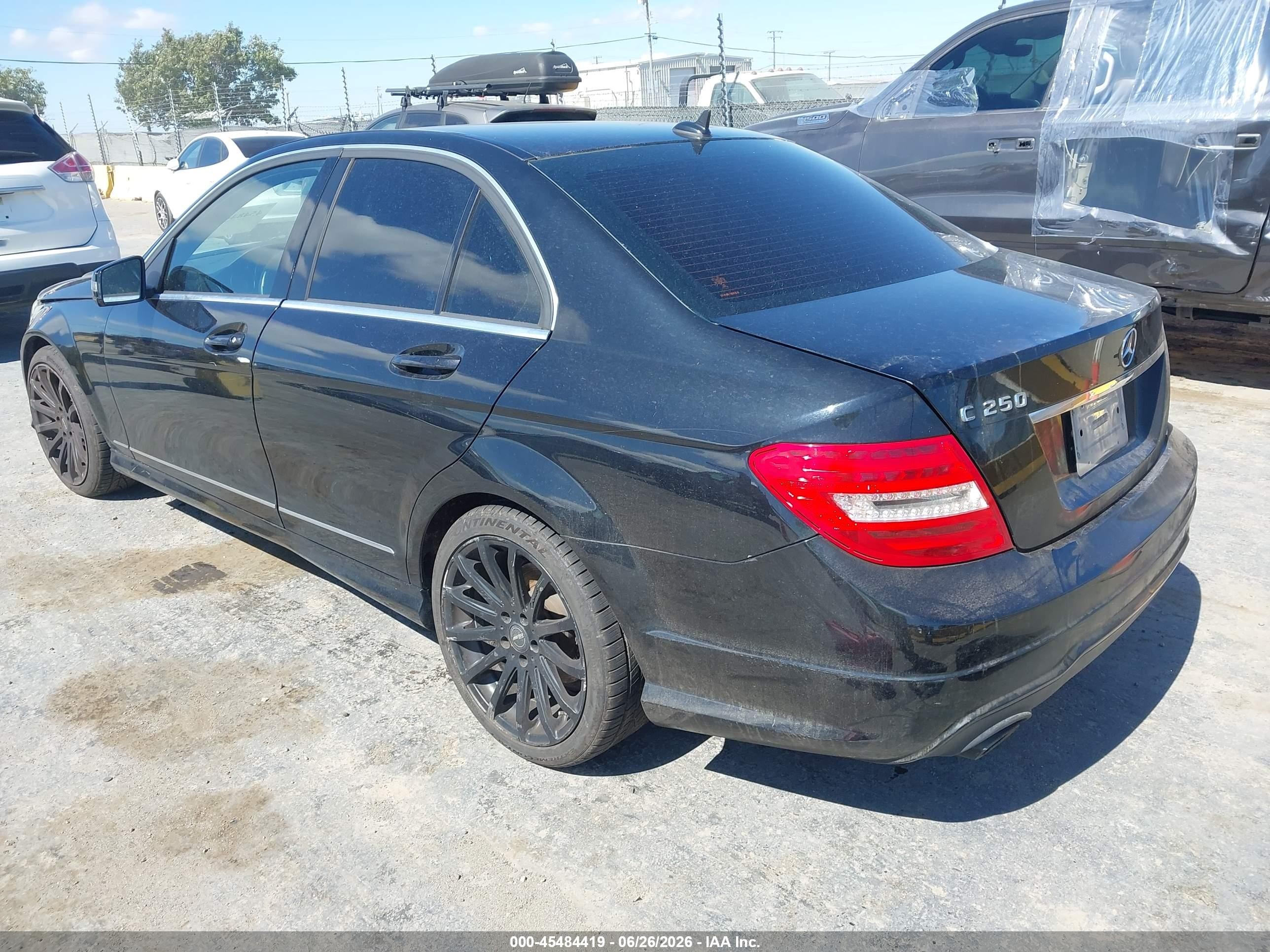 2014 Mercedes-benz C 250 Sport Black vin: WDDGF4HB6EA961848