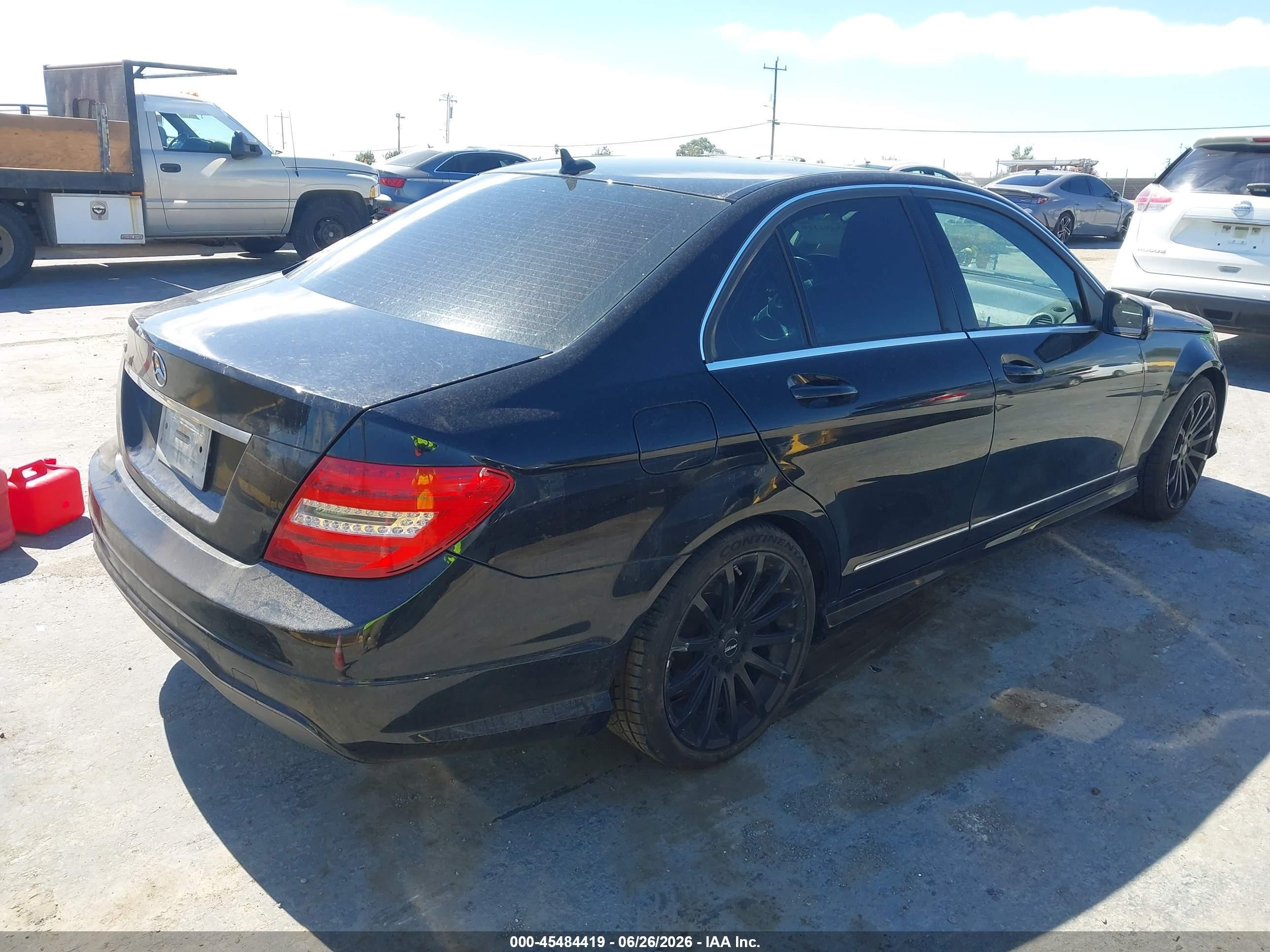 2014 Mercedes-benz C 250 Sport Black vin: WDDGF4HB6EA961848