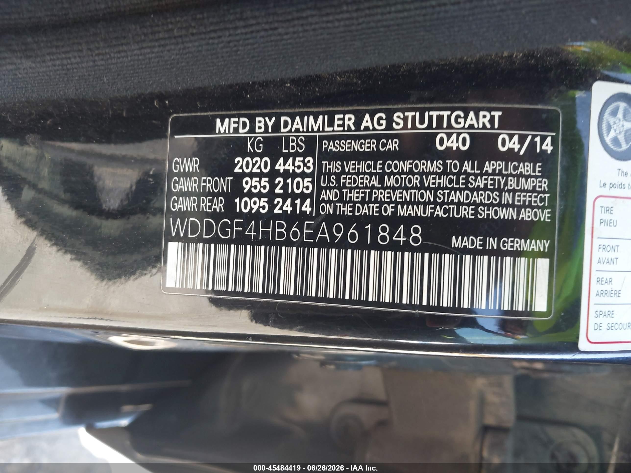 2014 Mercedes-benz C 250 Sport Black vin: WDDGF4HB6EA961848