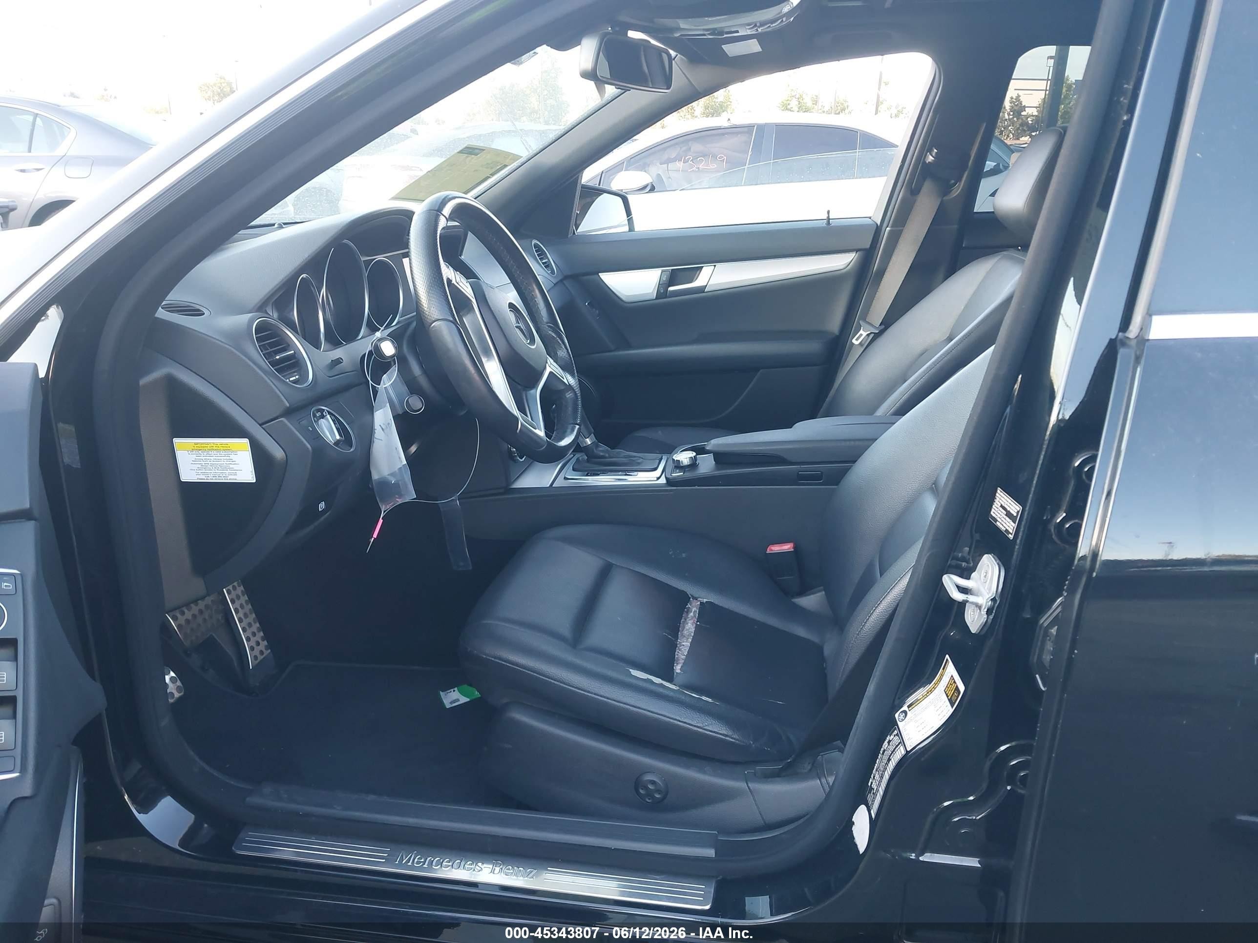 2014 Mercedes-benz C 250 Sport Black vin: WDDGF4HB6EG187761