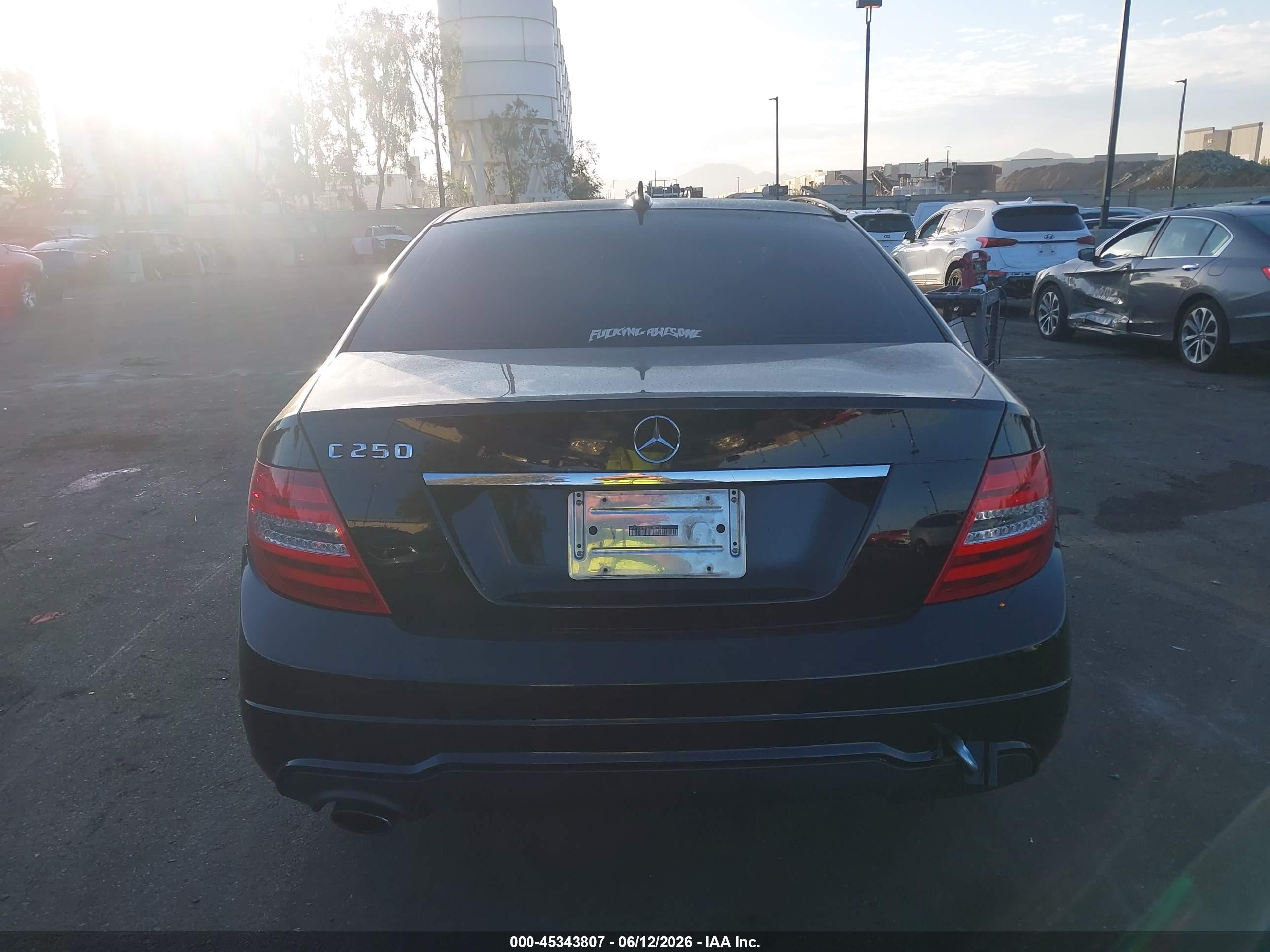 2014 Mercedes-benz C 250 Sport Black vin: WDDGF4HB6EG187761