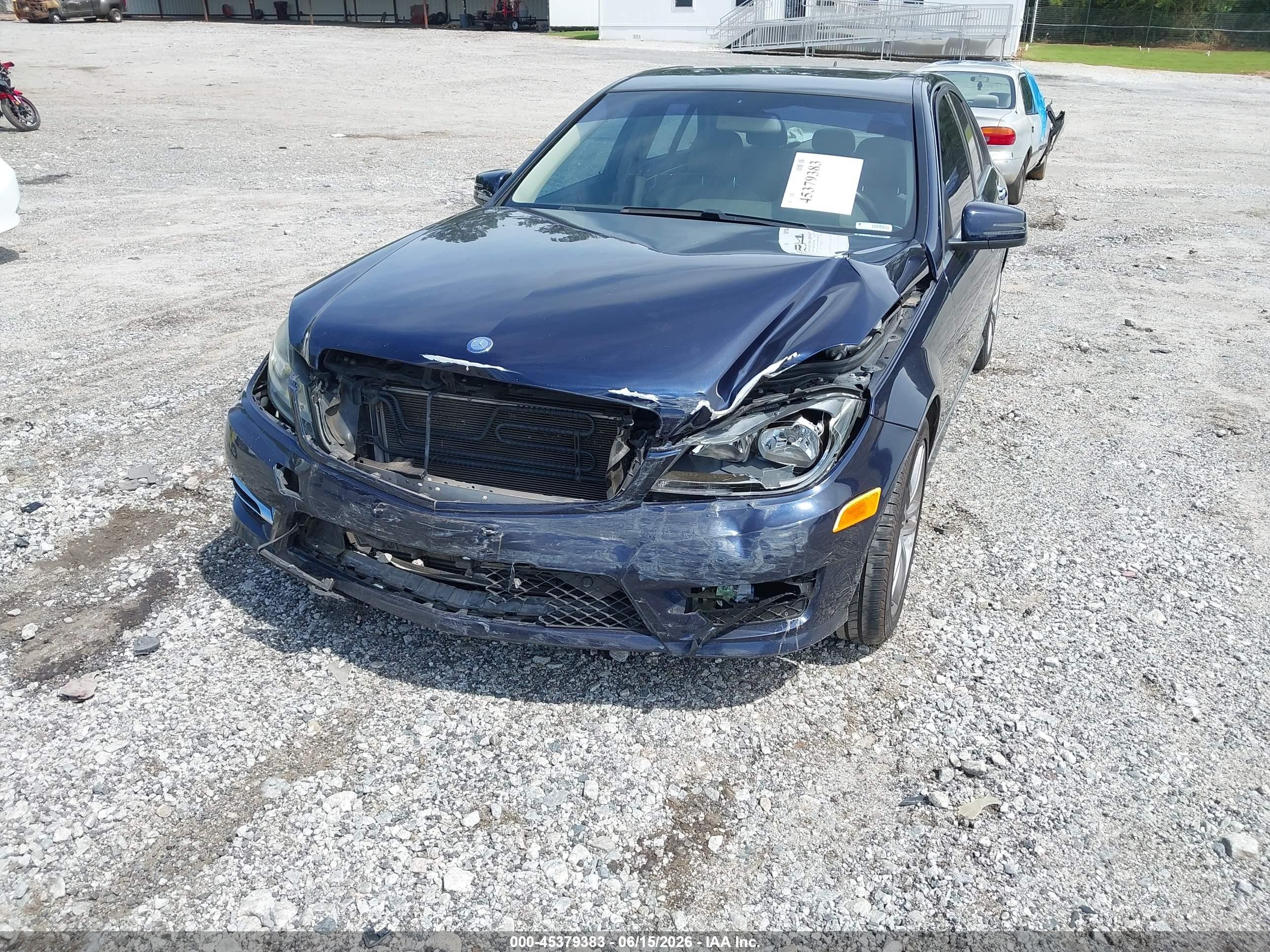 2014 Mercedes-benz C 250 Sport Dark Blue vin: WDDGF4HB6EG238448