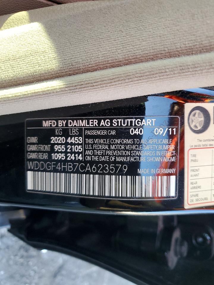 2012 Mercedes-benz C 250 Черный vin: WDDGF4HB7CA623579