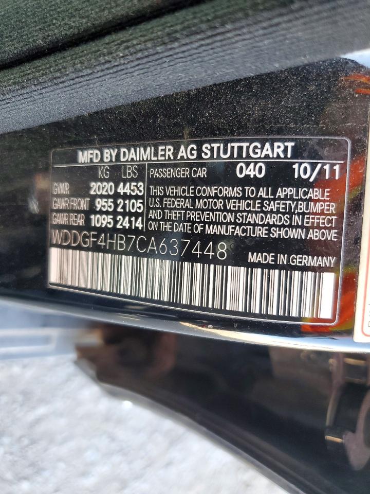 2012 Mercedes-benz C 250 Black vin: WDDGF4HB7CA637448