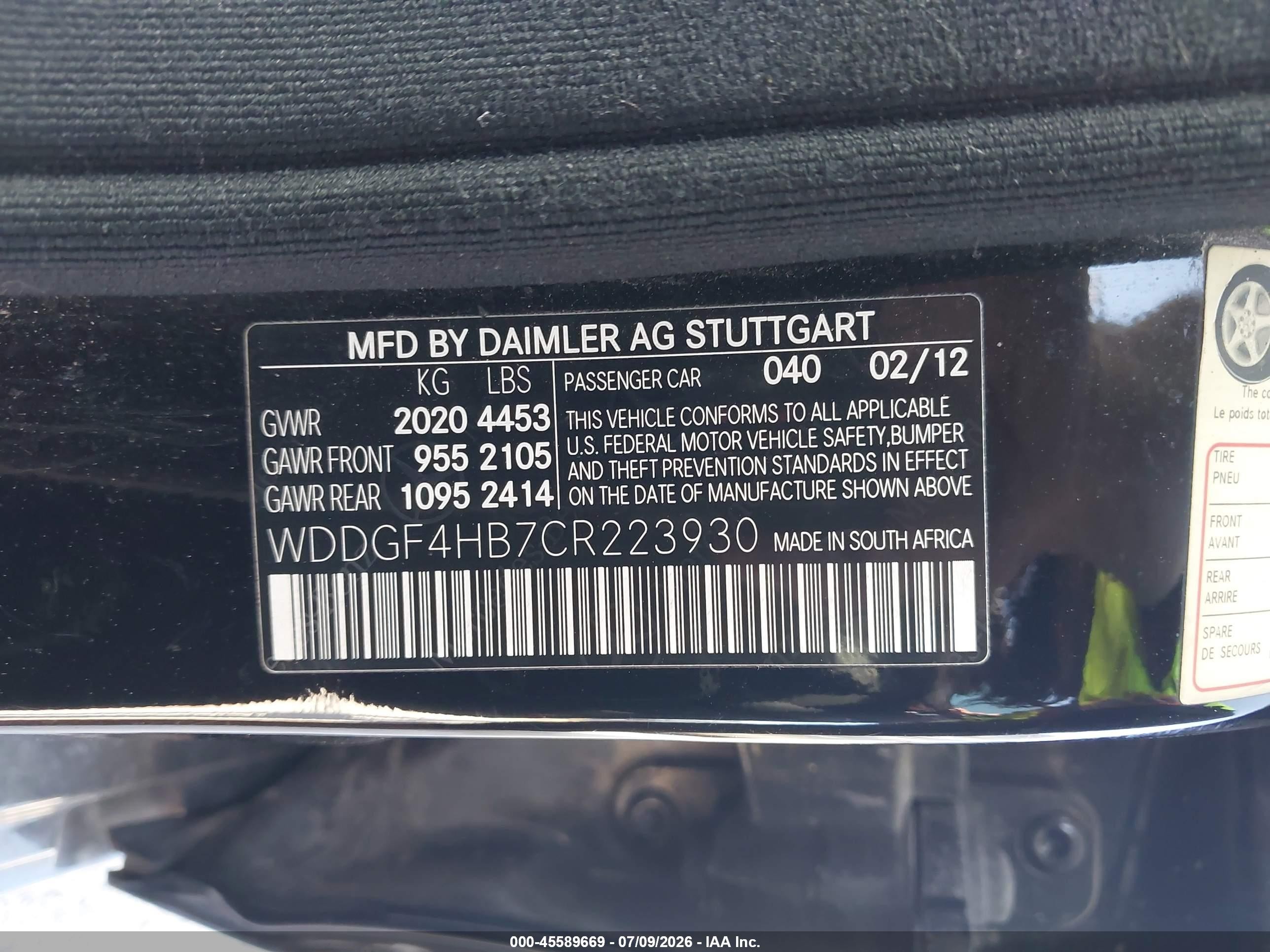 2012 Mercedes-benz C 250 Sport Black vin: WDDGF4HB7CR223930
