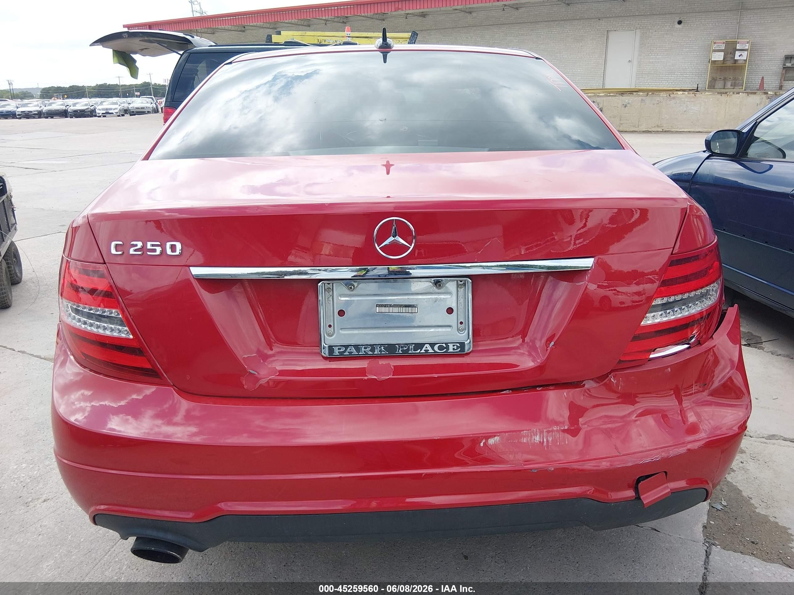2013 Mercedes-benz C 250 Sport Red vin: WDDGF4HB7DA808345