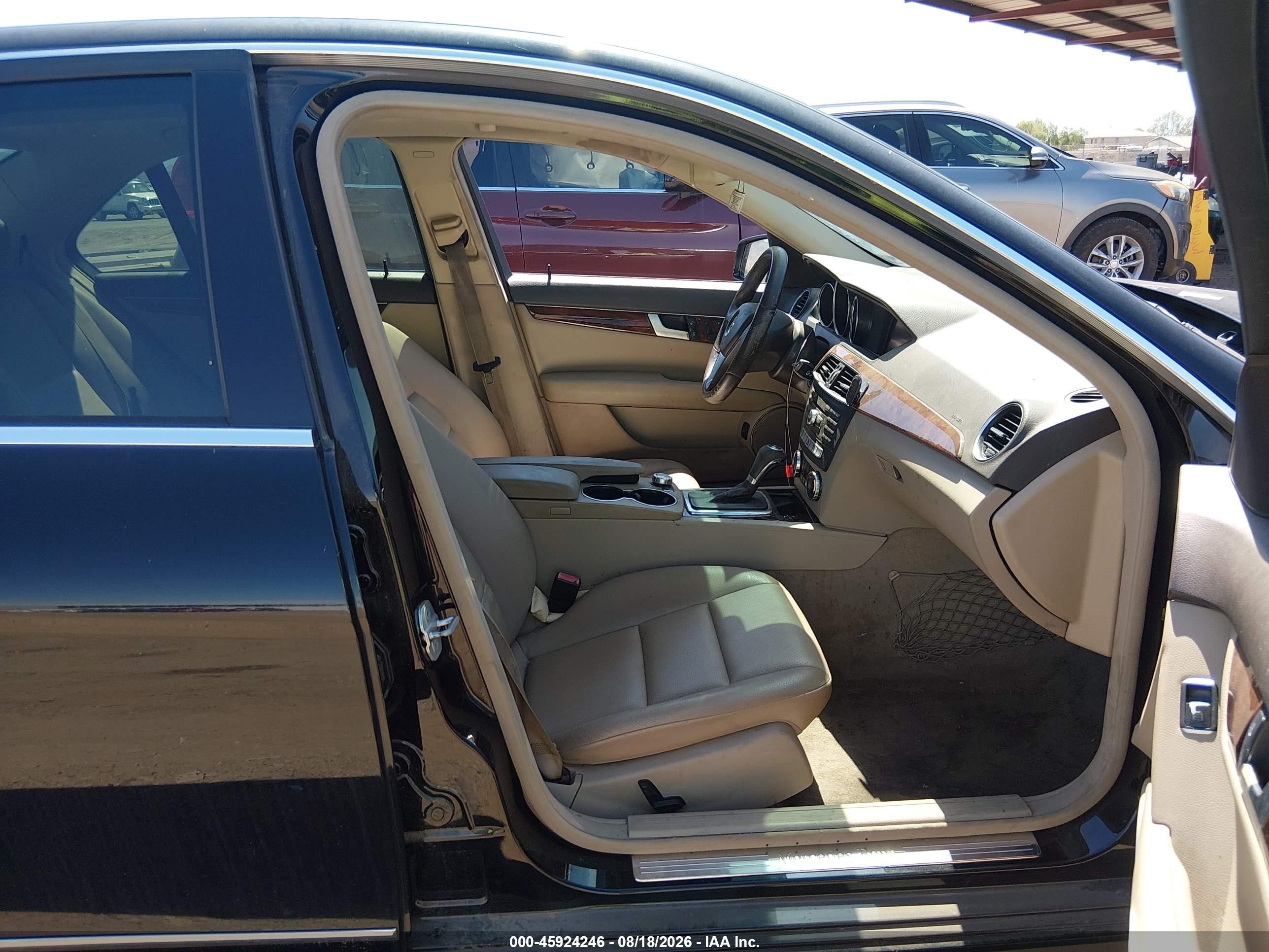 2013 Mercedes-benz C 250 Sport Black vin: WDDGF4HB7DA808863