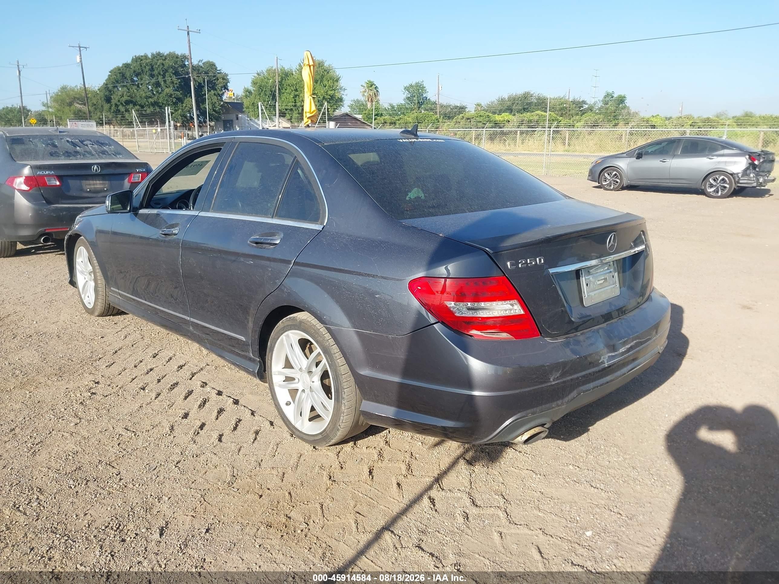 2013 Mercedes-benz C 250 Sport Gray vin: WDDGF4HB7DR258548