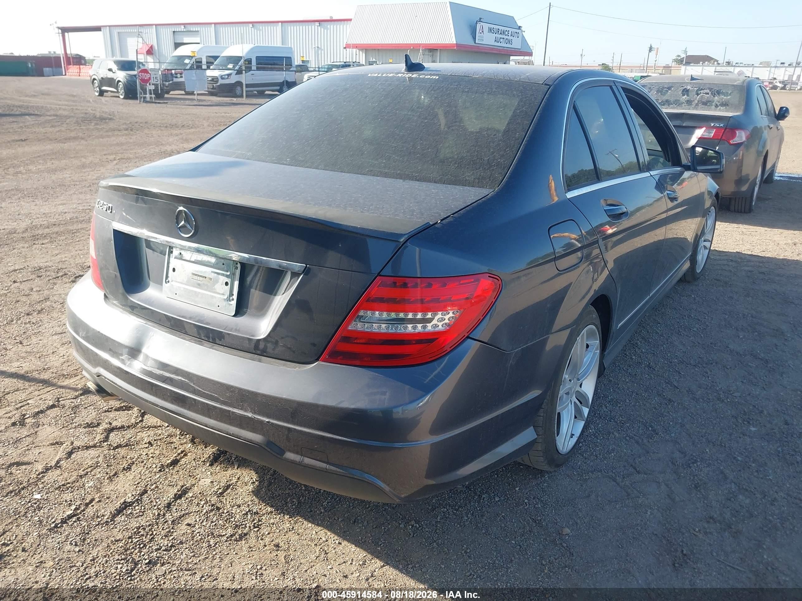2013 Mercedes-benz C 250 Sport Gray vin: WDDGF4HB7DR258548