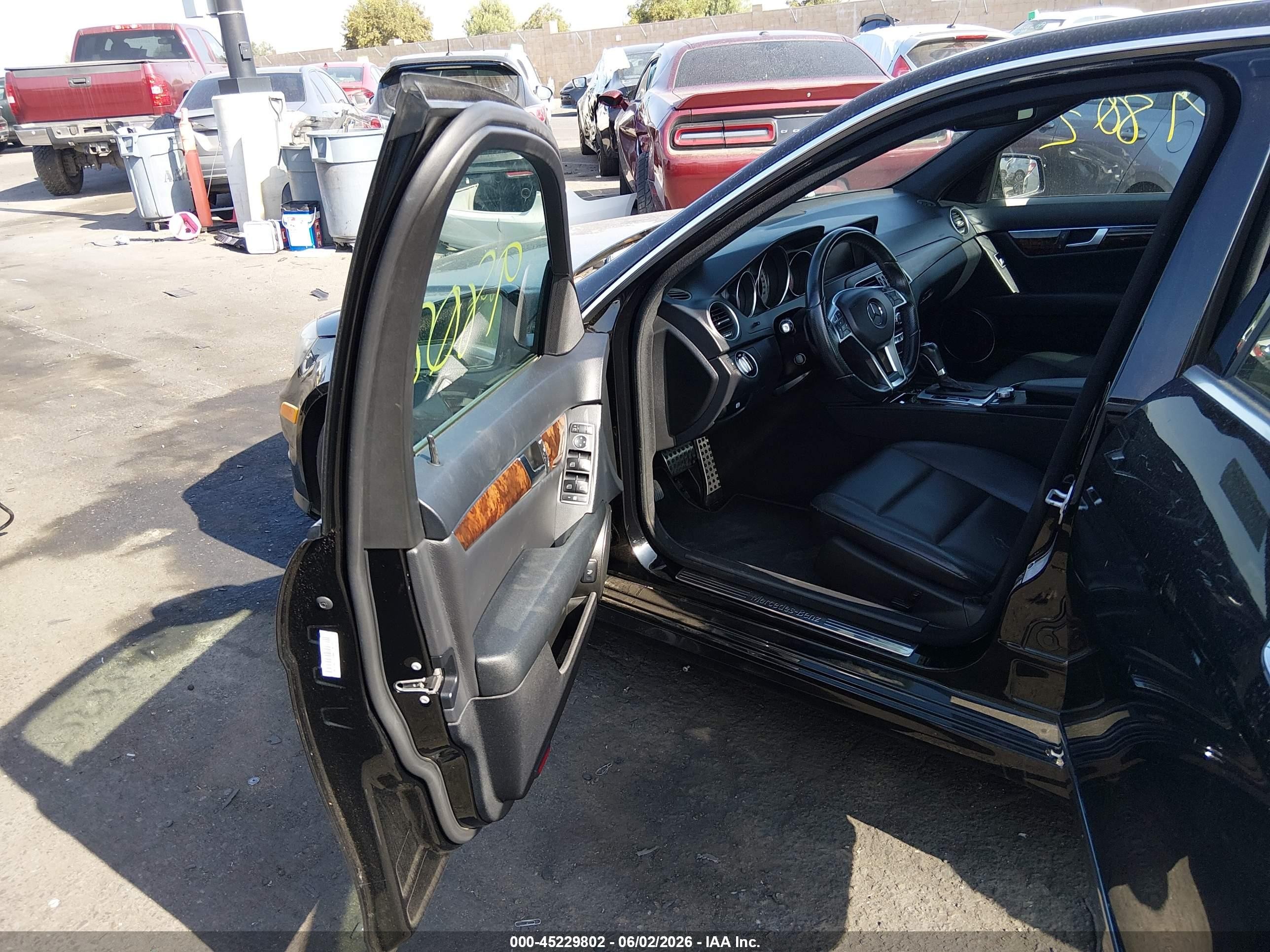 2014 Mercedes-benz C 250 Sport Black vin: WDDGF4HB7EA949305