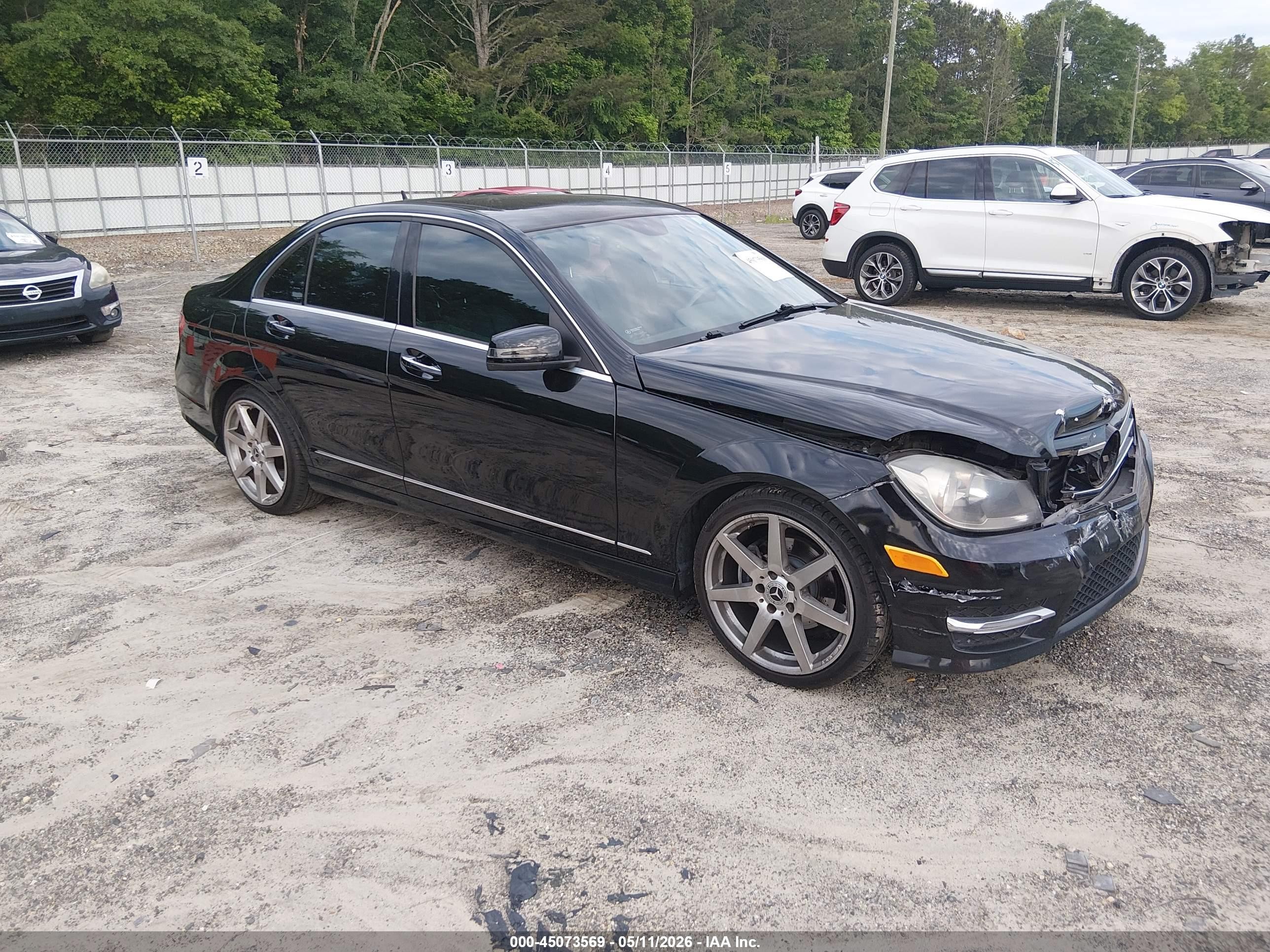2014 Mercedes-benz C 250 Sport Black vin: WDDGF4HB7EA955766