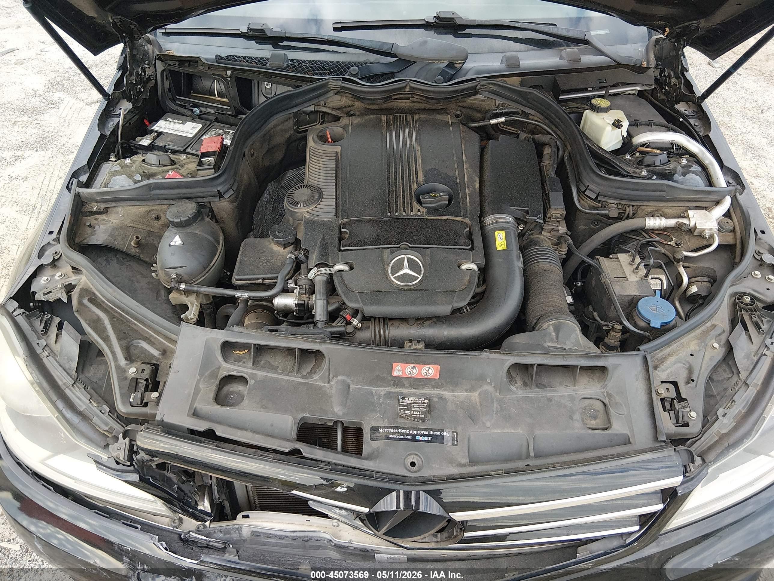 2014 Mercedes-benz C 250 Sport Black vin: WDDGF4HB7EA955766