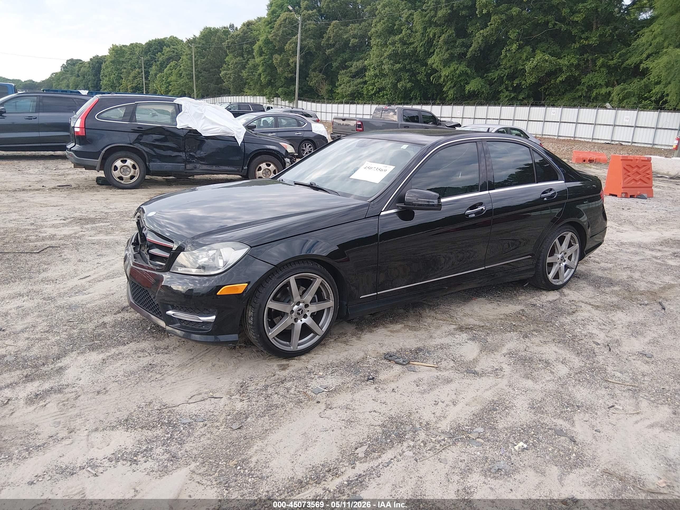 2014 Mercedes-benz C 250 Sport Black vin: WDDGF4HB7EA955766