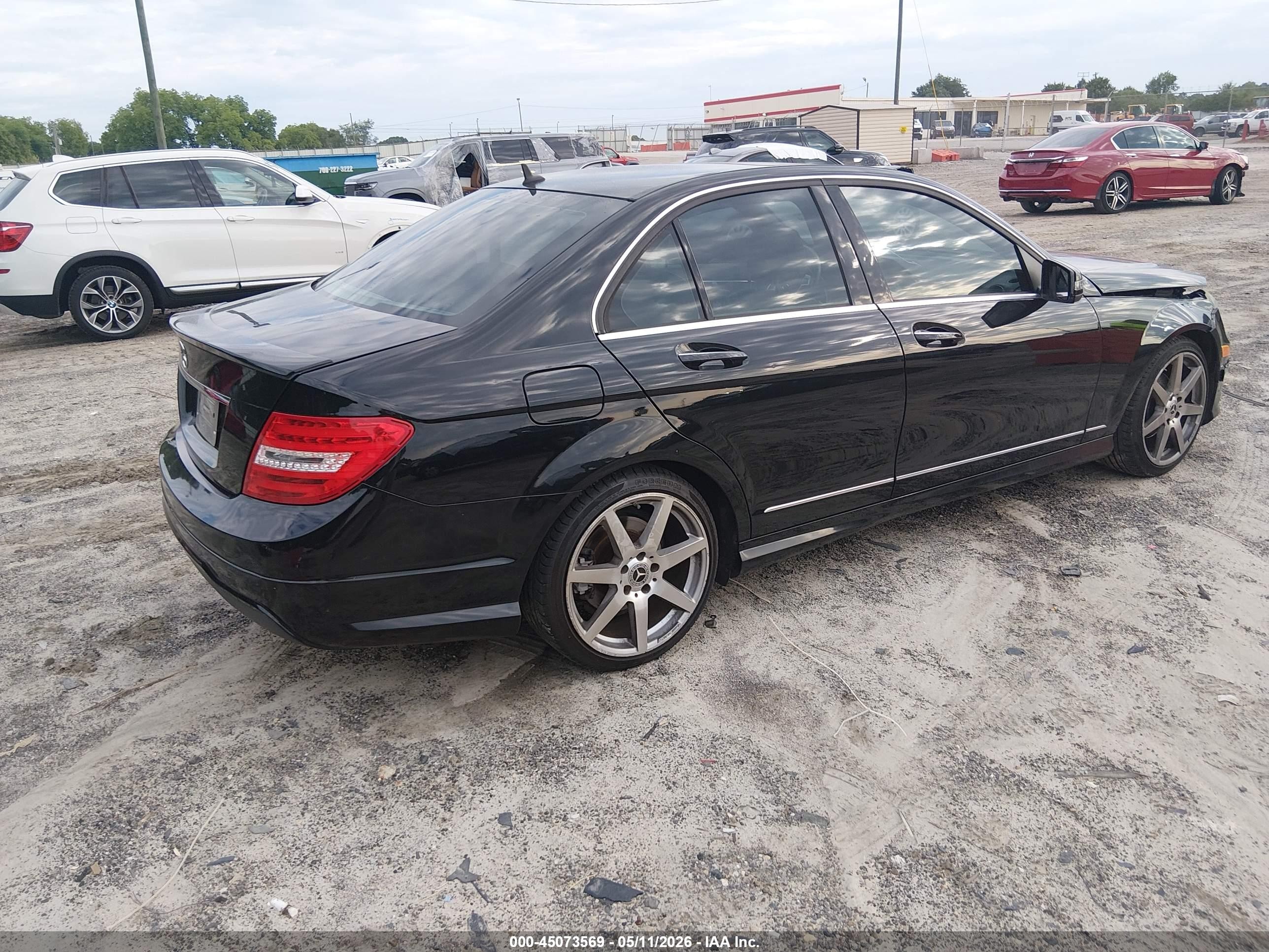 2014 Mercedes-benz C 250 Sport Black vin: WDDGF4HB7EA955766