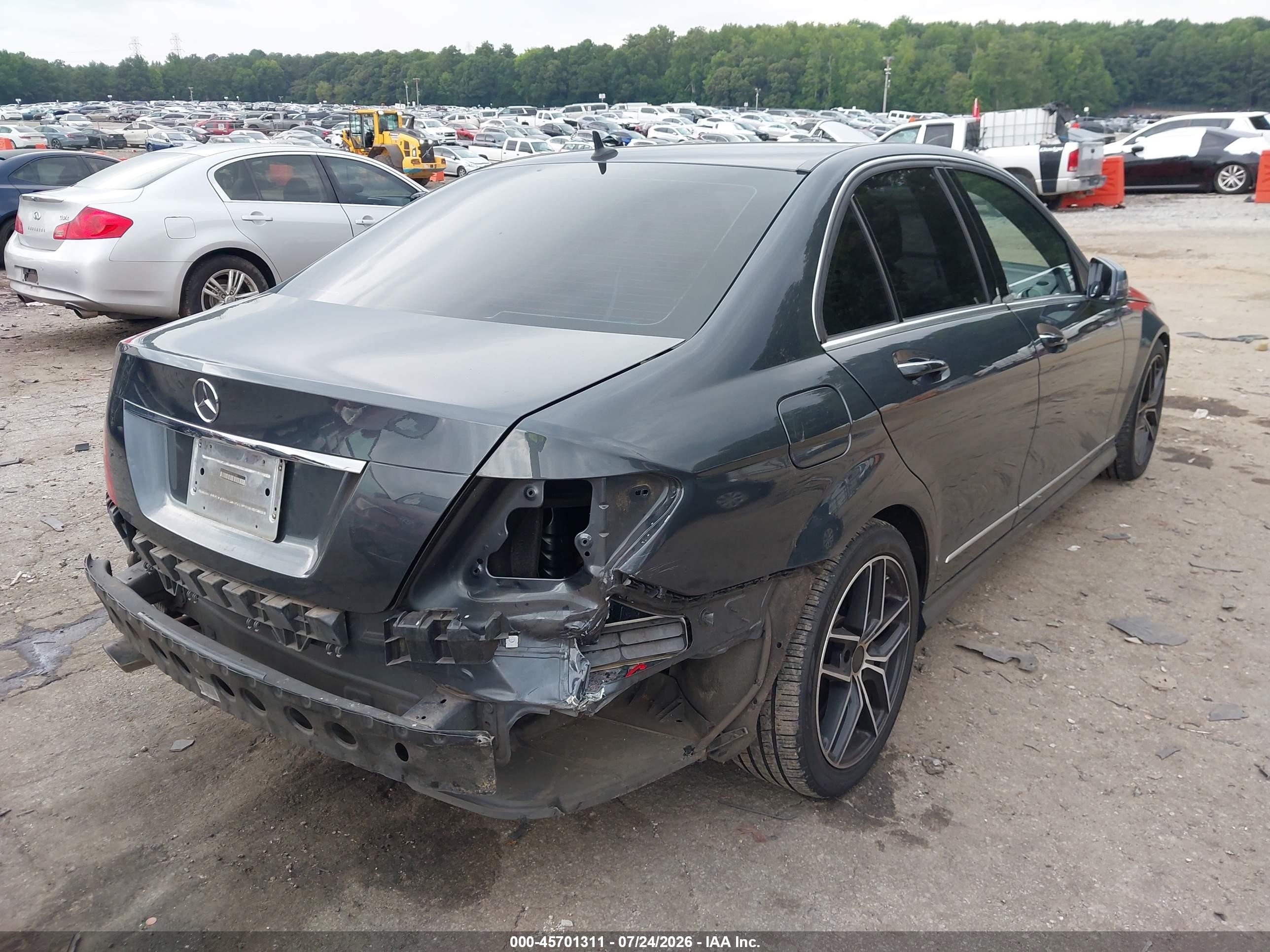 2014 Mercedes-benz C 250 Sport Gray vin: WDDGF4HB7EG222386