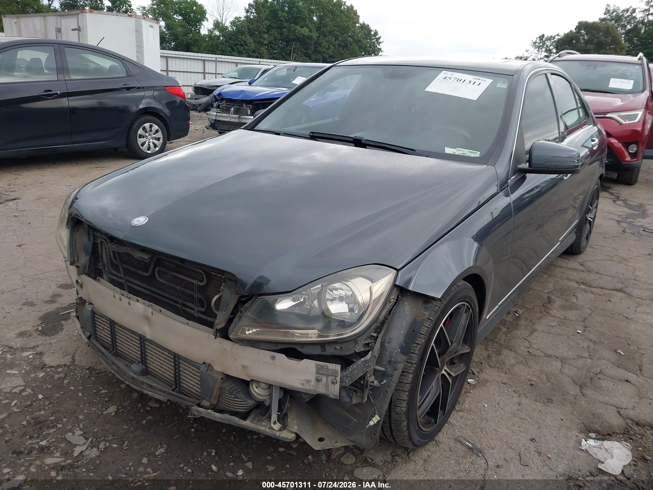 2014 Mercedes-benz C 250 Sport Gray vin: WDDGF4HB7EG222386