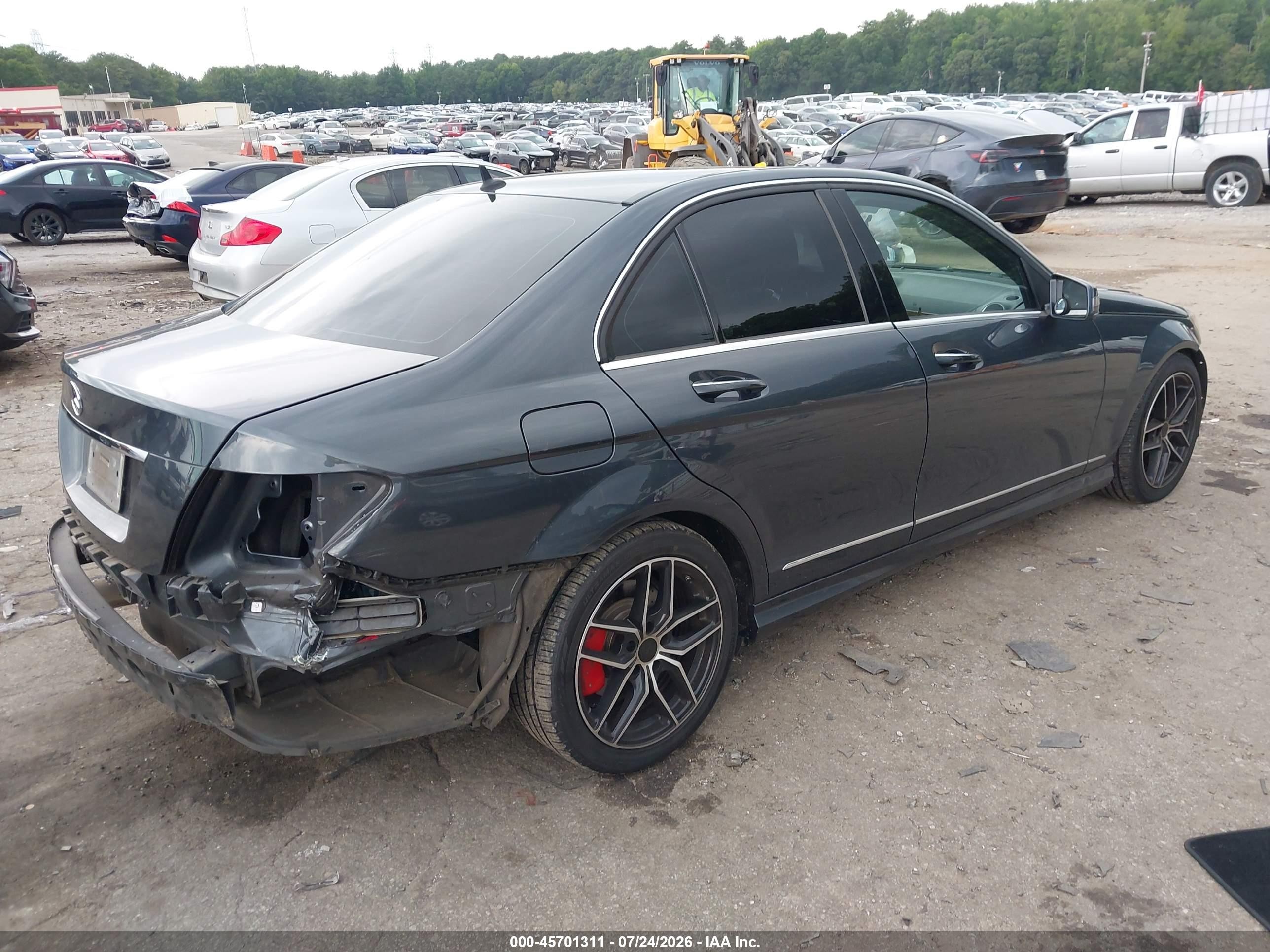 2014 Mercedes-benz C 250 Sport Gray vin: WDDGF4HB7EG222386