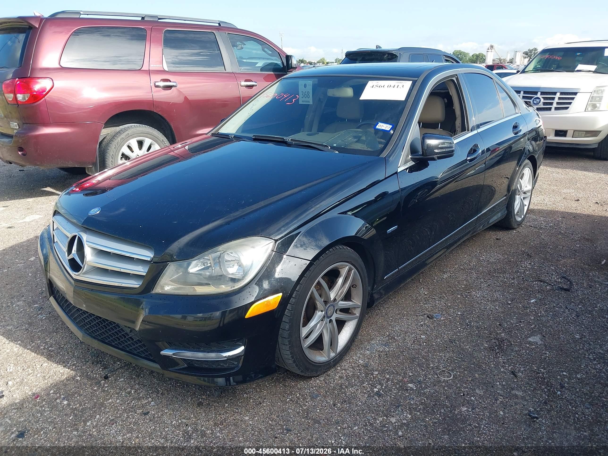 2012 Mercedes-benz C 250 Luxury/sport Black vin: WDDGF4HB8CA609383