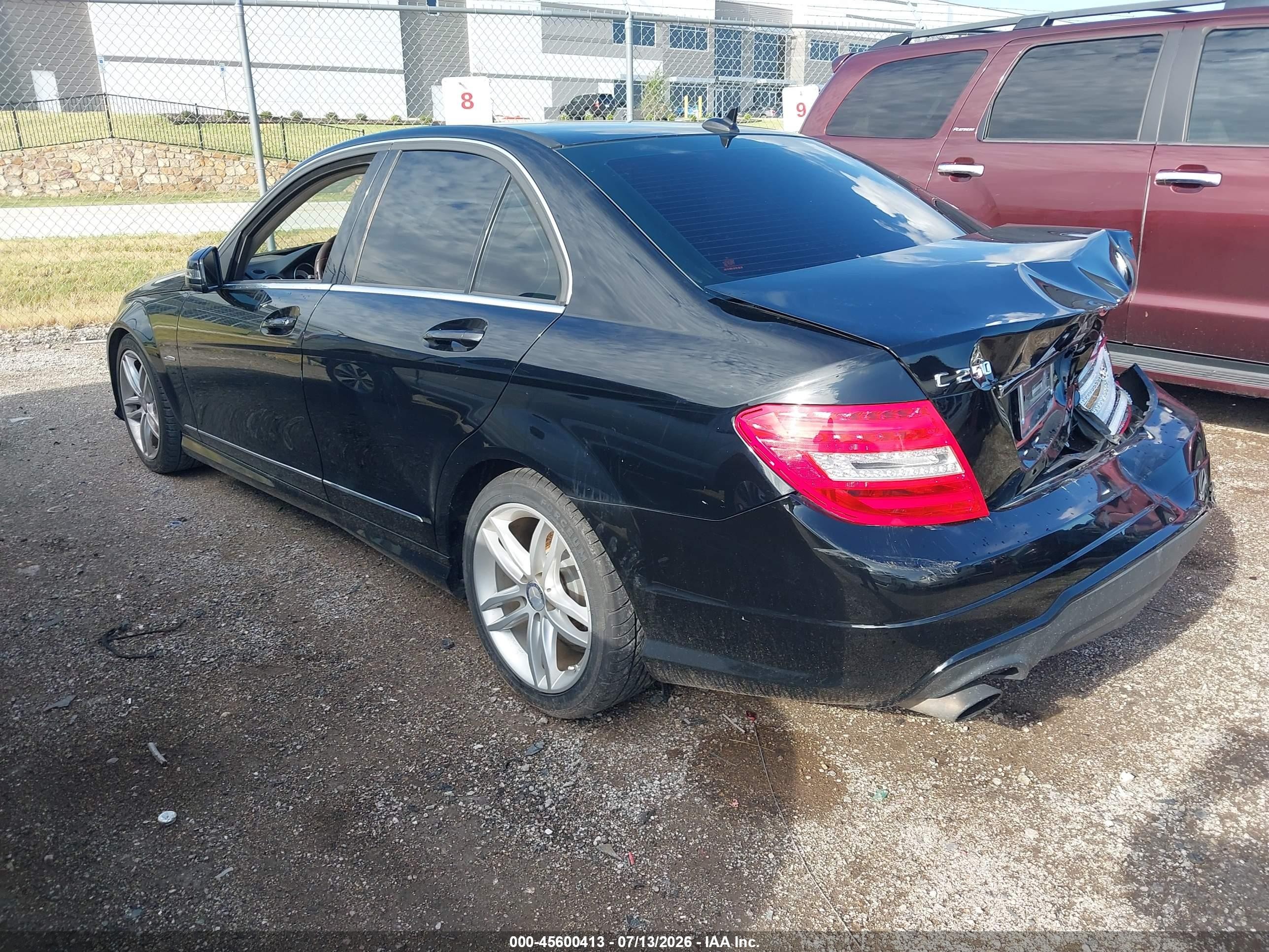 2012 Mercedes-benz C 250 Luxury/sport Black vin: WDDGF4HB8CA609383