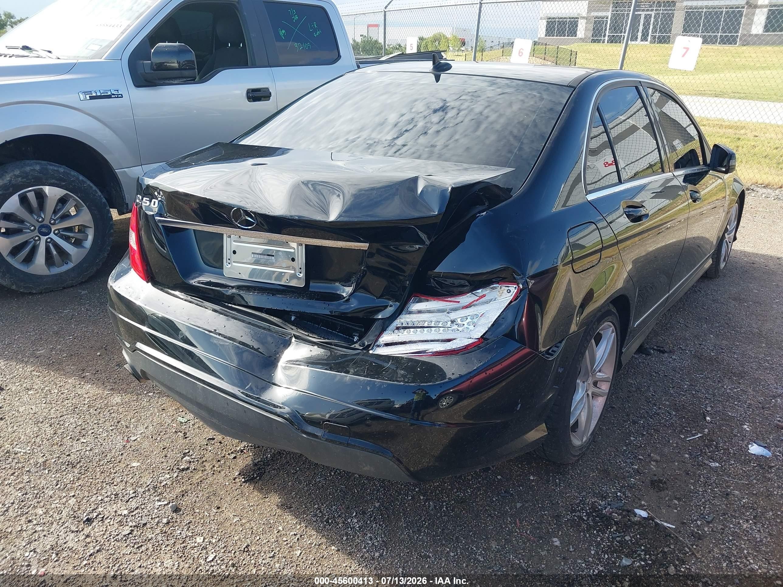 2012 Mercedes-benz C 250 Luxury/sport Black vin: WDDGF4HB8CA609383