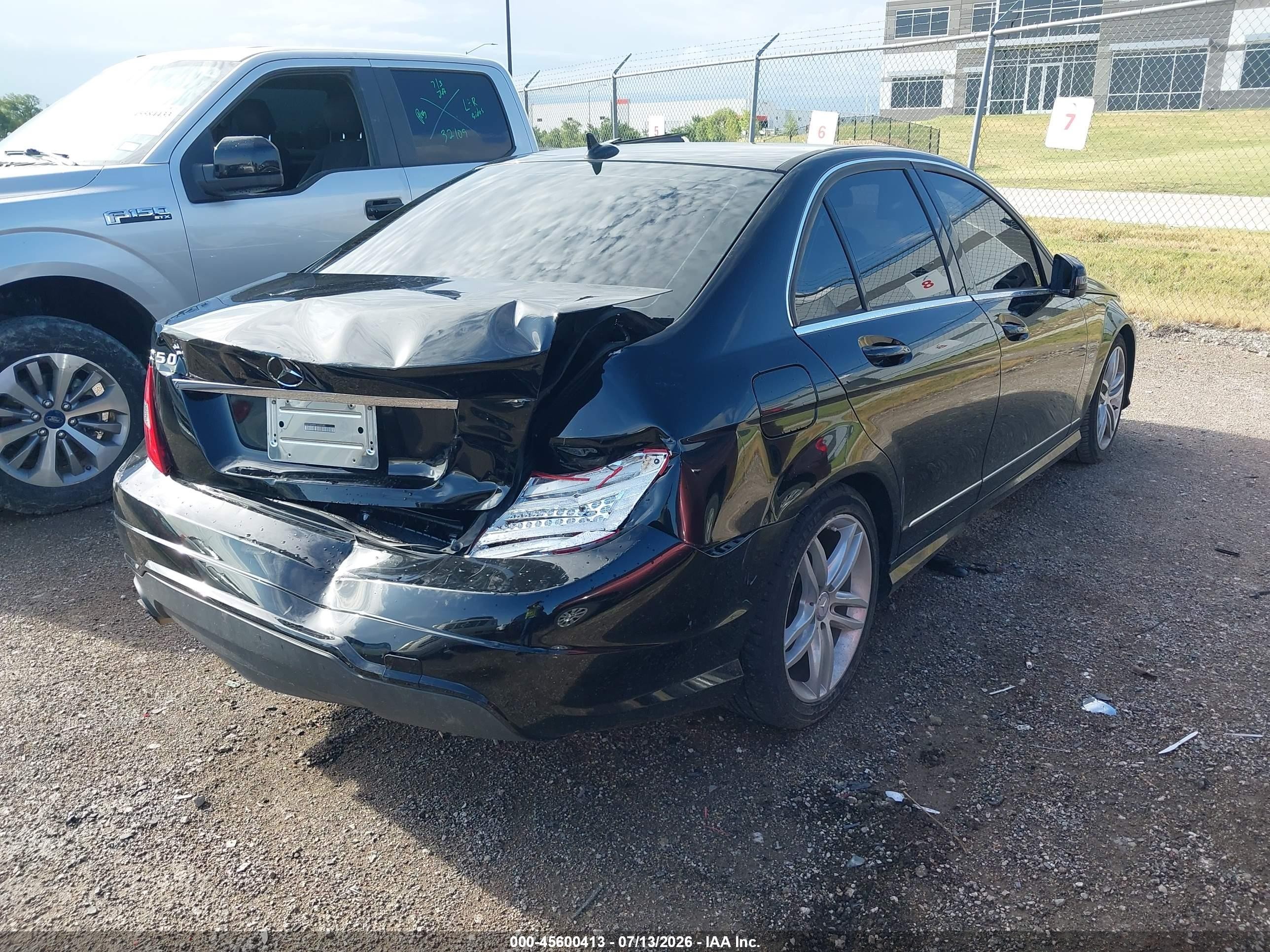2012 Mercedes-benz C 250 Luxury/sport Black vin: WDDGF4HB8CA609383
