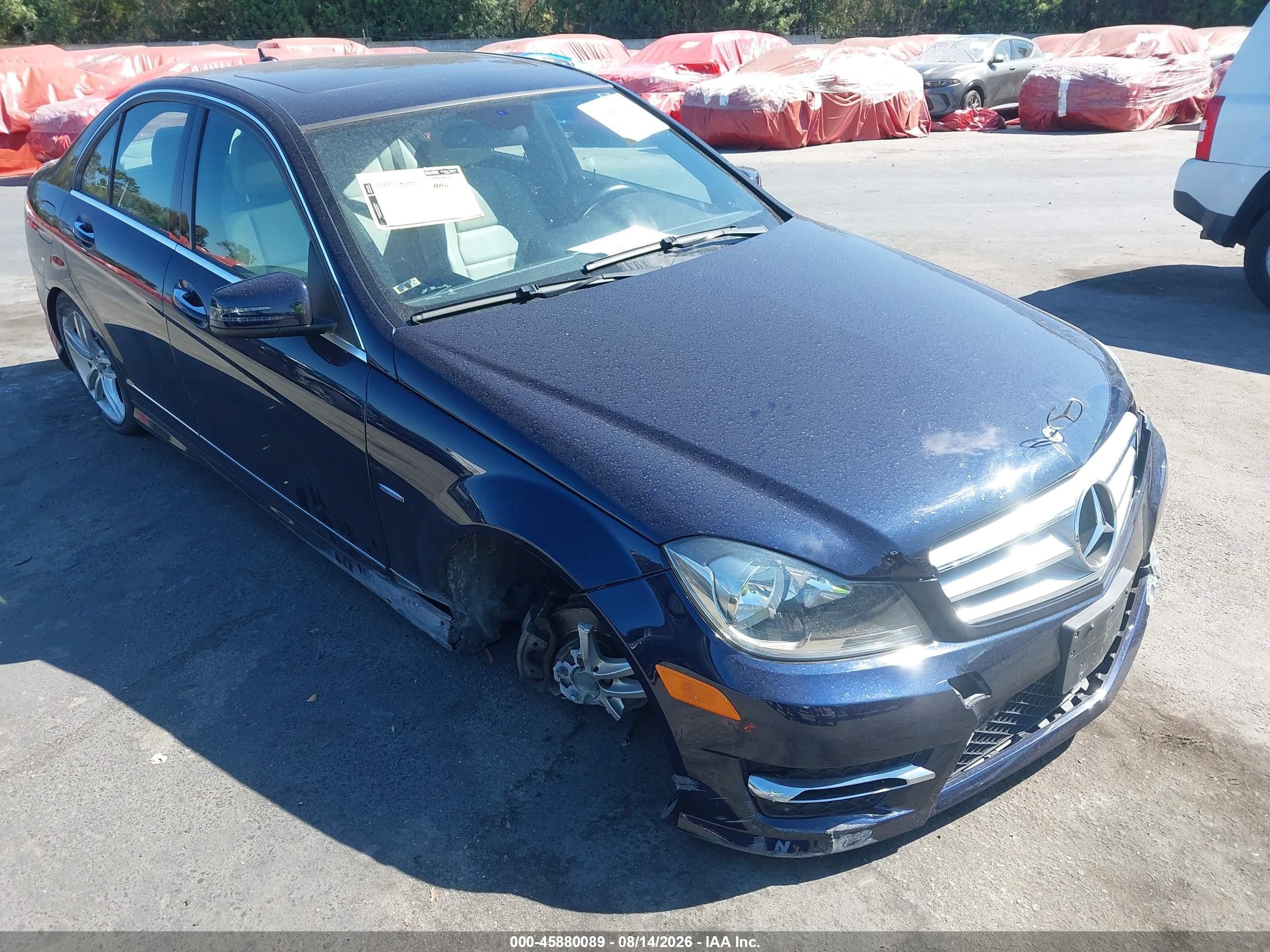 2012 Mercedes-benz C 250 Luxury/sport Blue vin: WDDGF4HB8CA625664