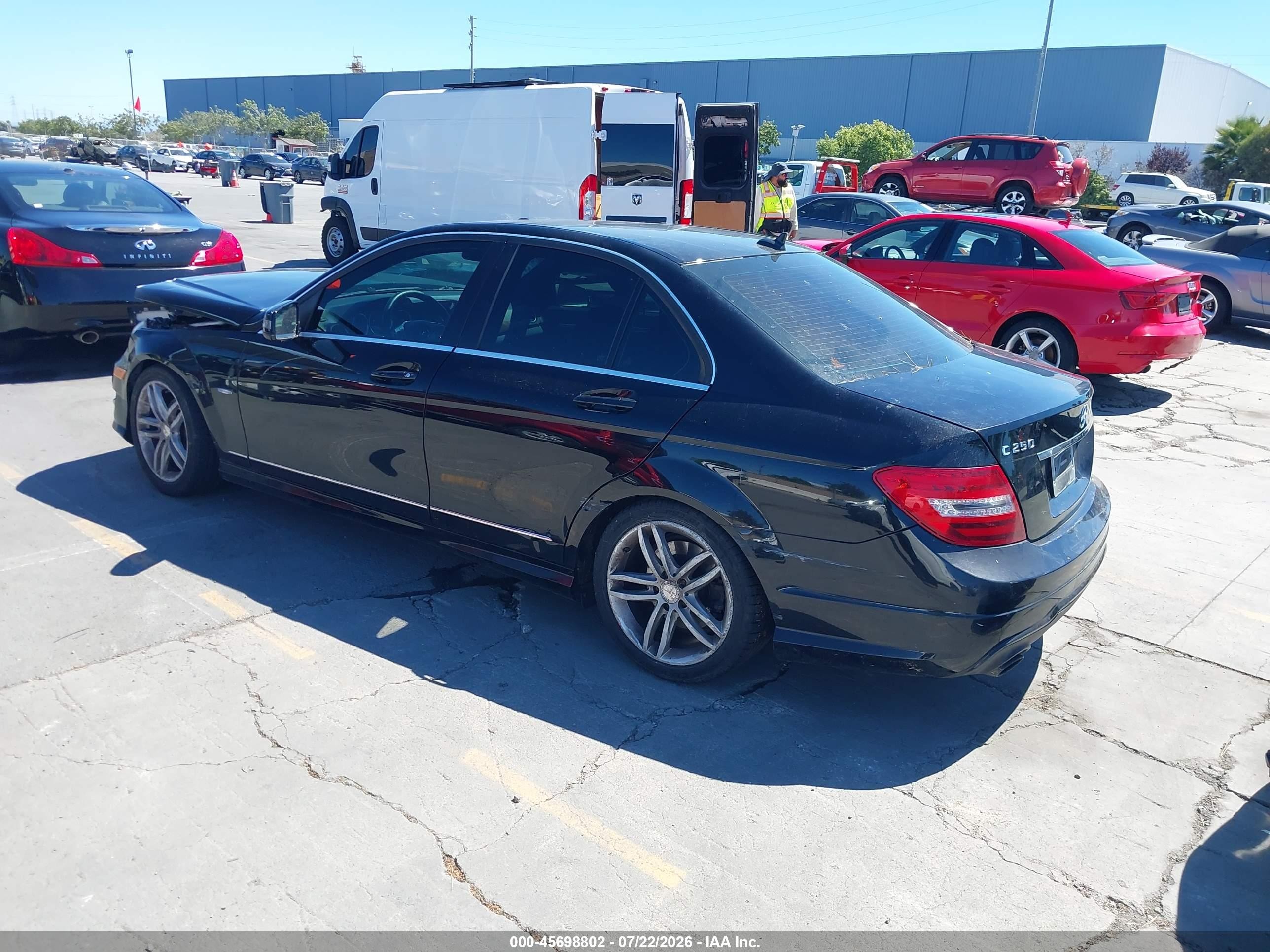 2012 Mercedes-benz C 250 Luxury/sport Black vin: WDDGF4HB8CA633182