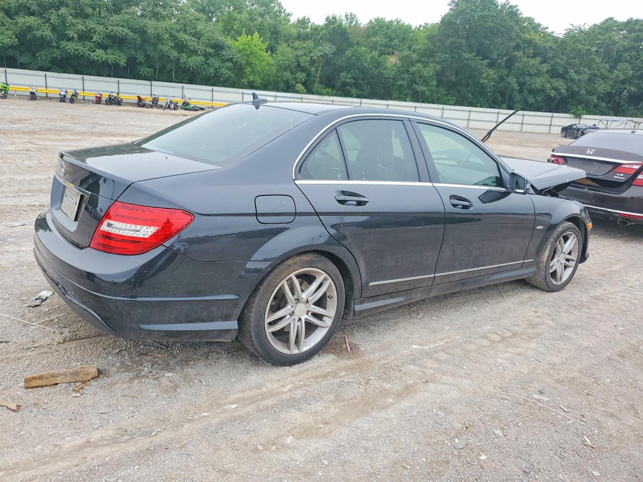 2012 Mercedes-benz C 250 Black vin: WDDGF4HB8CA636454