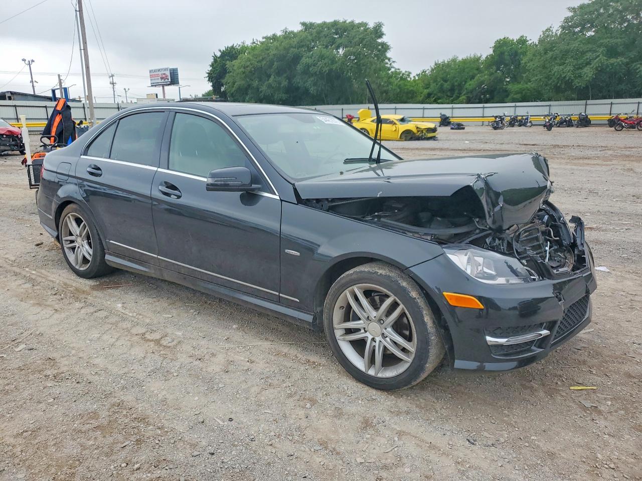 2012 Mercedes-benz C 250 Black vin: WDDGF4HB8CA636454