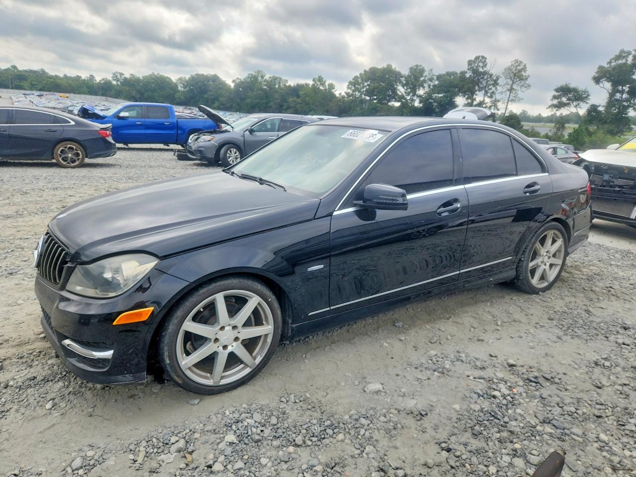 2012 Mercedes-benz C 250 Black vin: WDDGF4HB8CR191067
