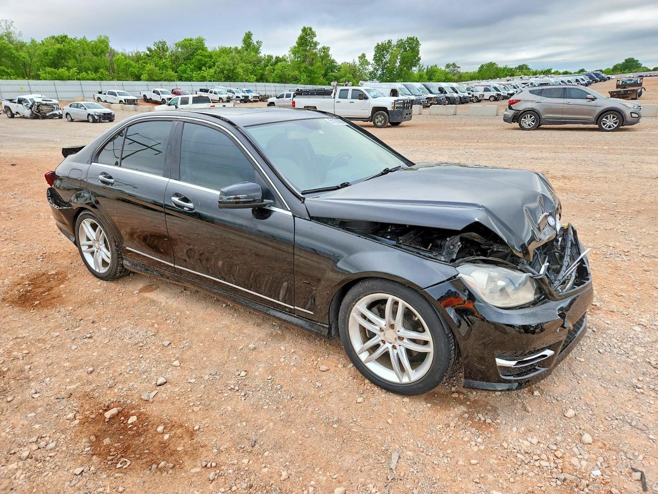 2012 Mercedes Benz C 250 Black vin: WDDGF4HB8CR213438