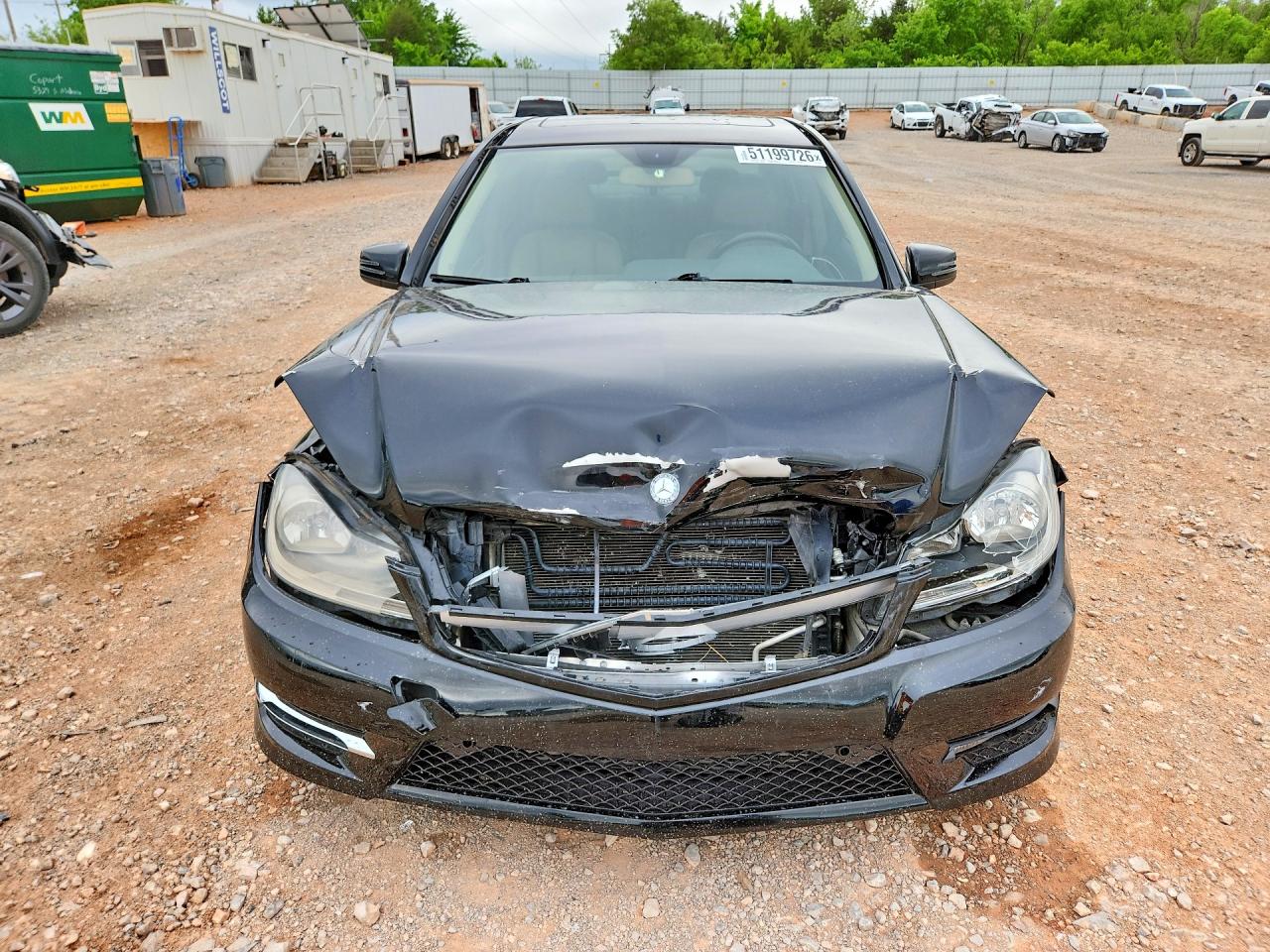 2012 Mercedes Benz C 250 Black vin: WDDGF4HB8CR213438