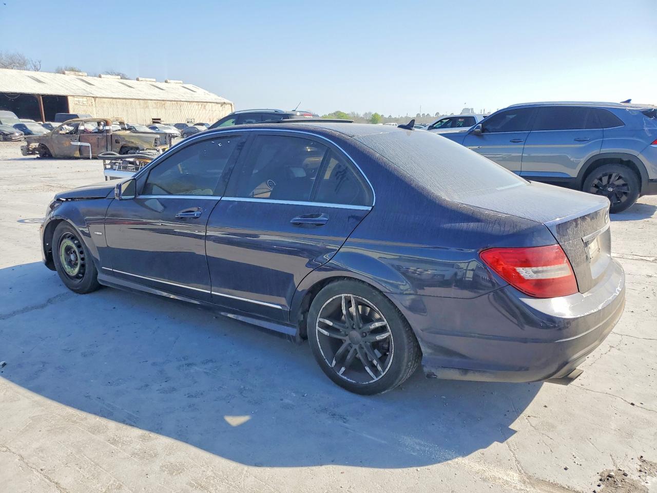 2012 Mercedes-benz C 250 Blue vin: WDDGF4HB8CR217649